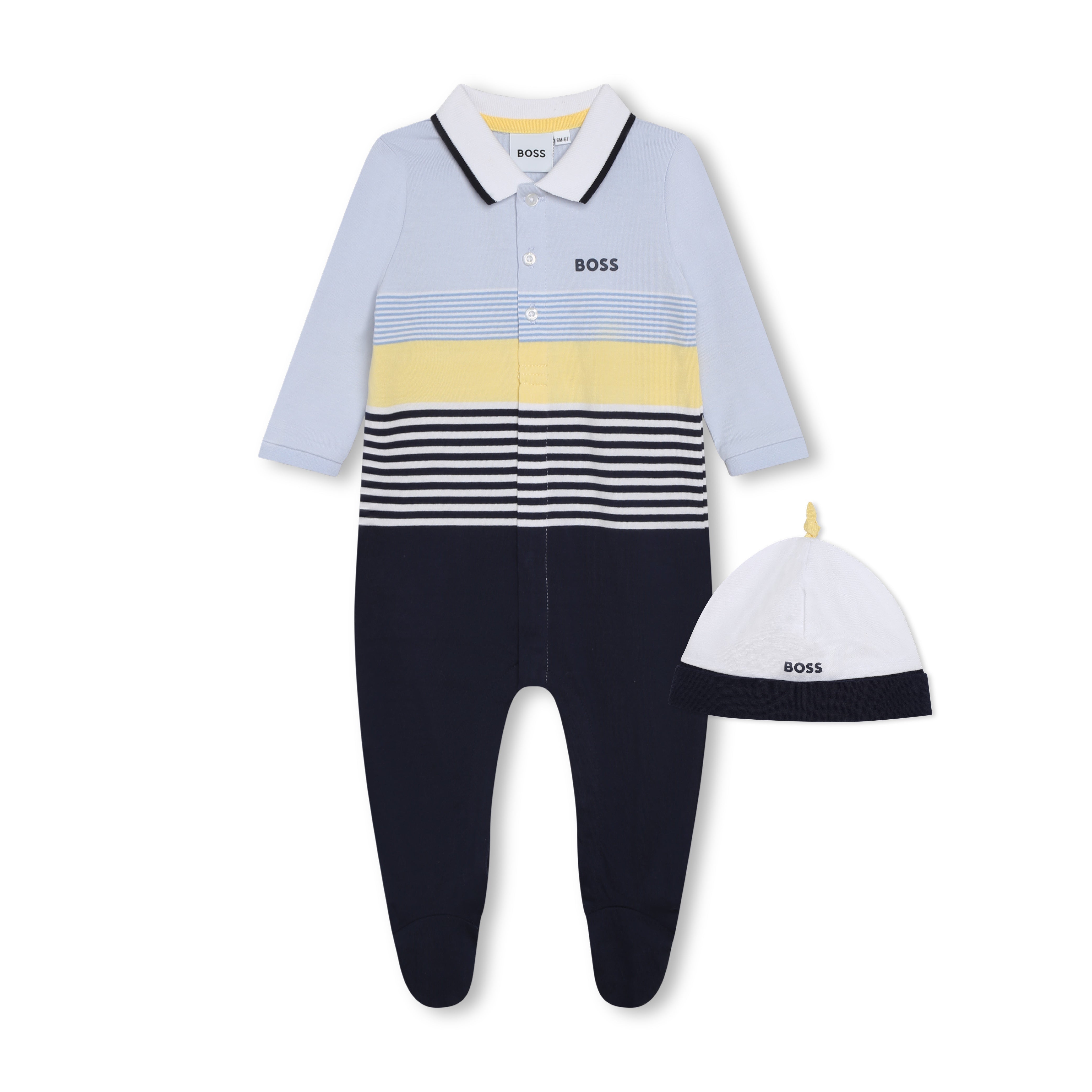 BOSS BABY SET ALL IN ONE + PULL ON HAT- PALE BLUE
