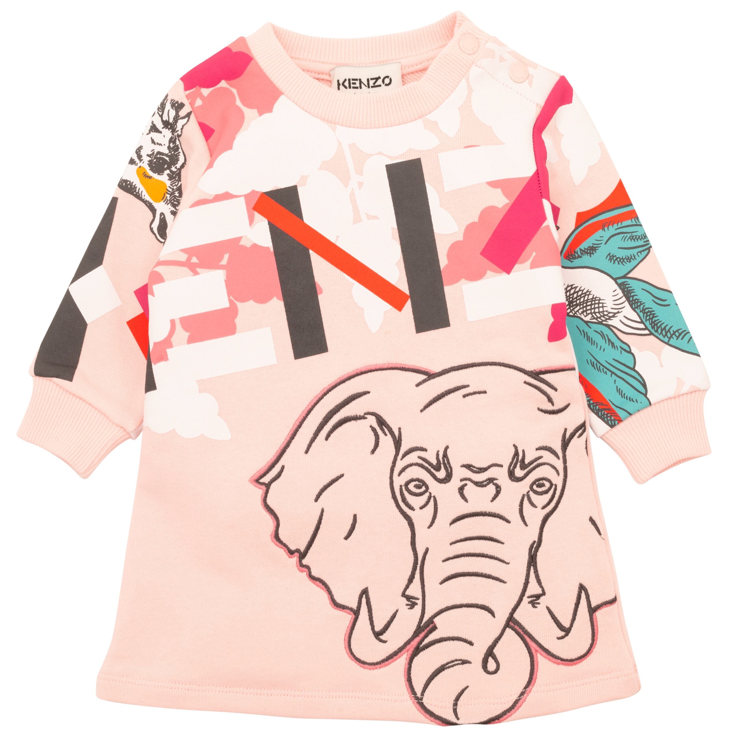 KENZO PINK FRENCH TERRY DRESS