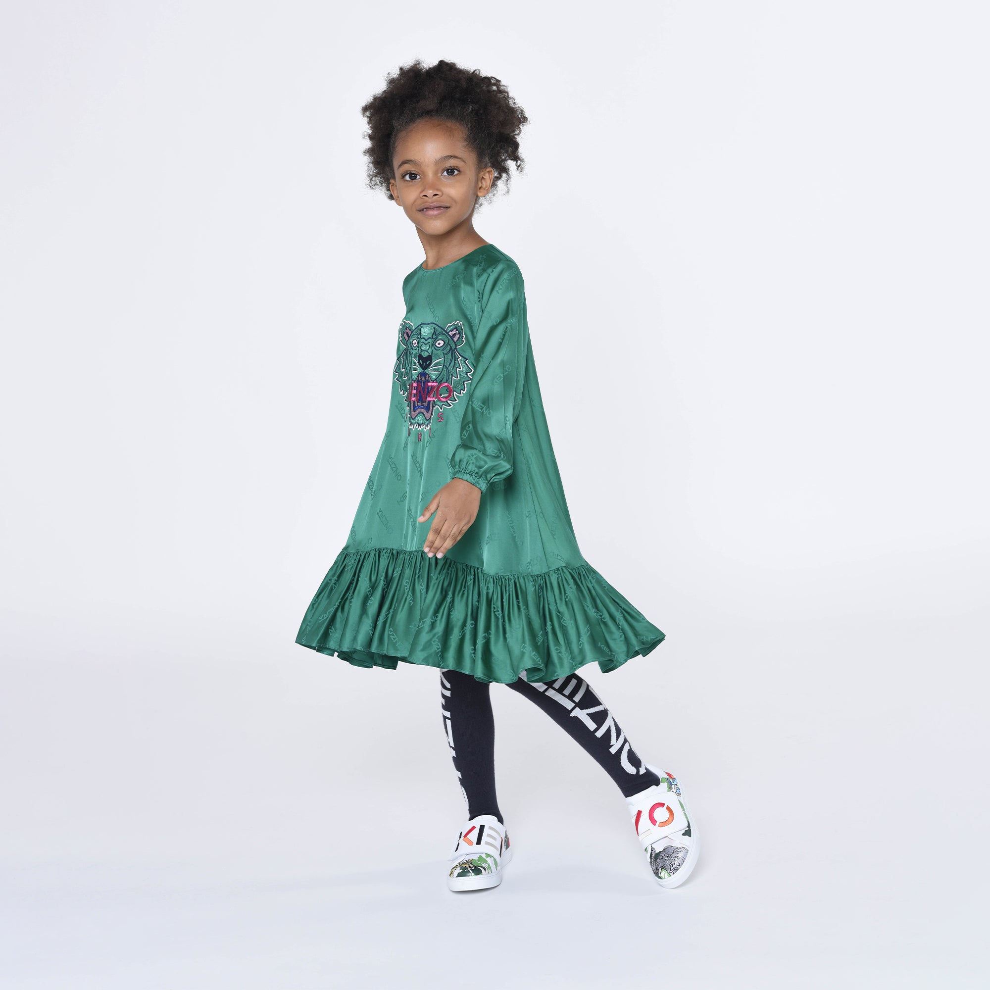 KENZO DRESS-Jacquard Viscose " Kenzo logo "