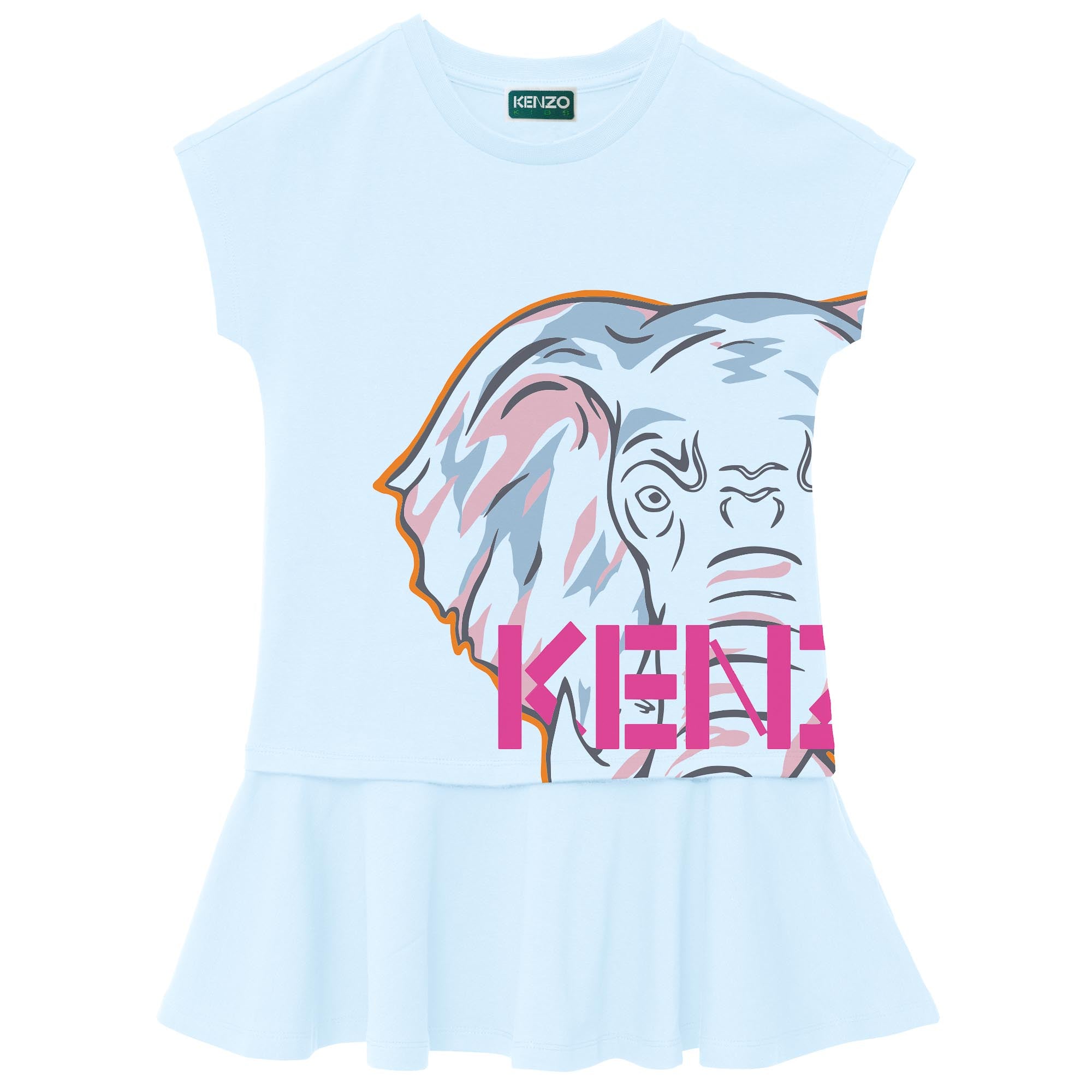 KENZO GIRLS ELEPHANT PRINT DRESS