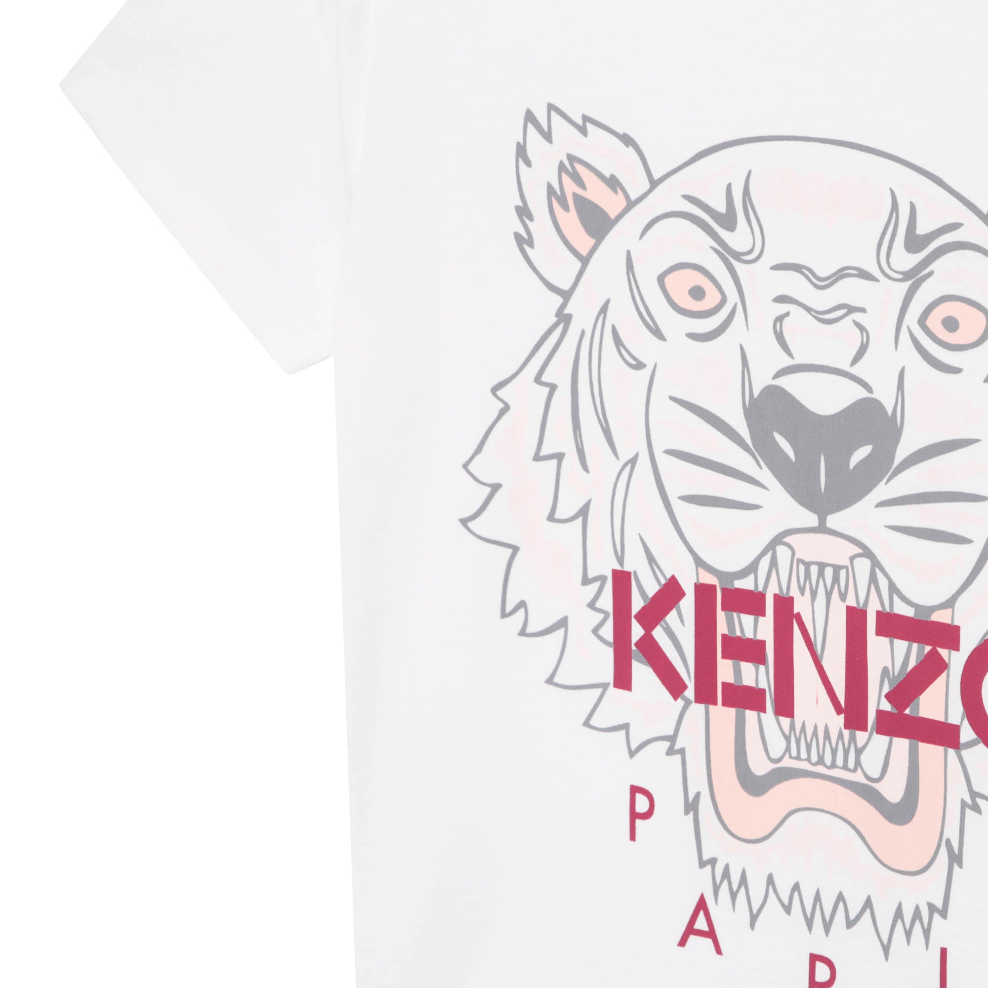 KENZO WHITE SHORT SLEEVES TEE-SHIRT
