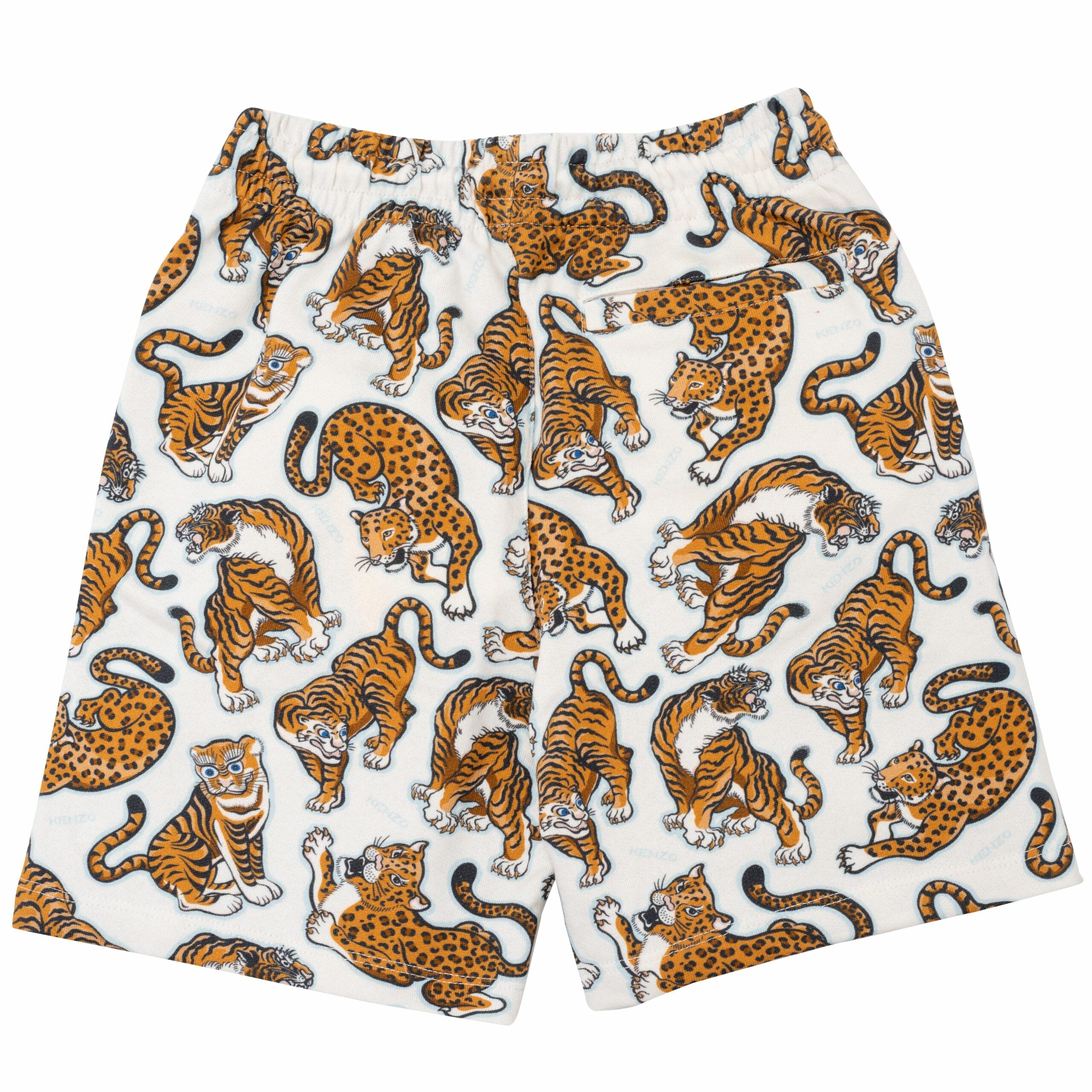 KENZO COTTON SHORTS-POP TIGER ALLOVER