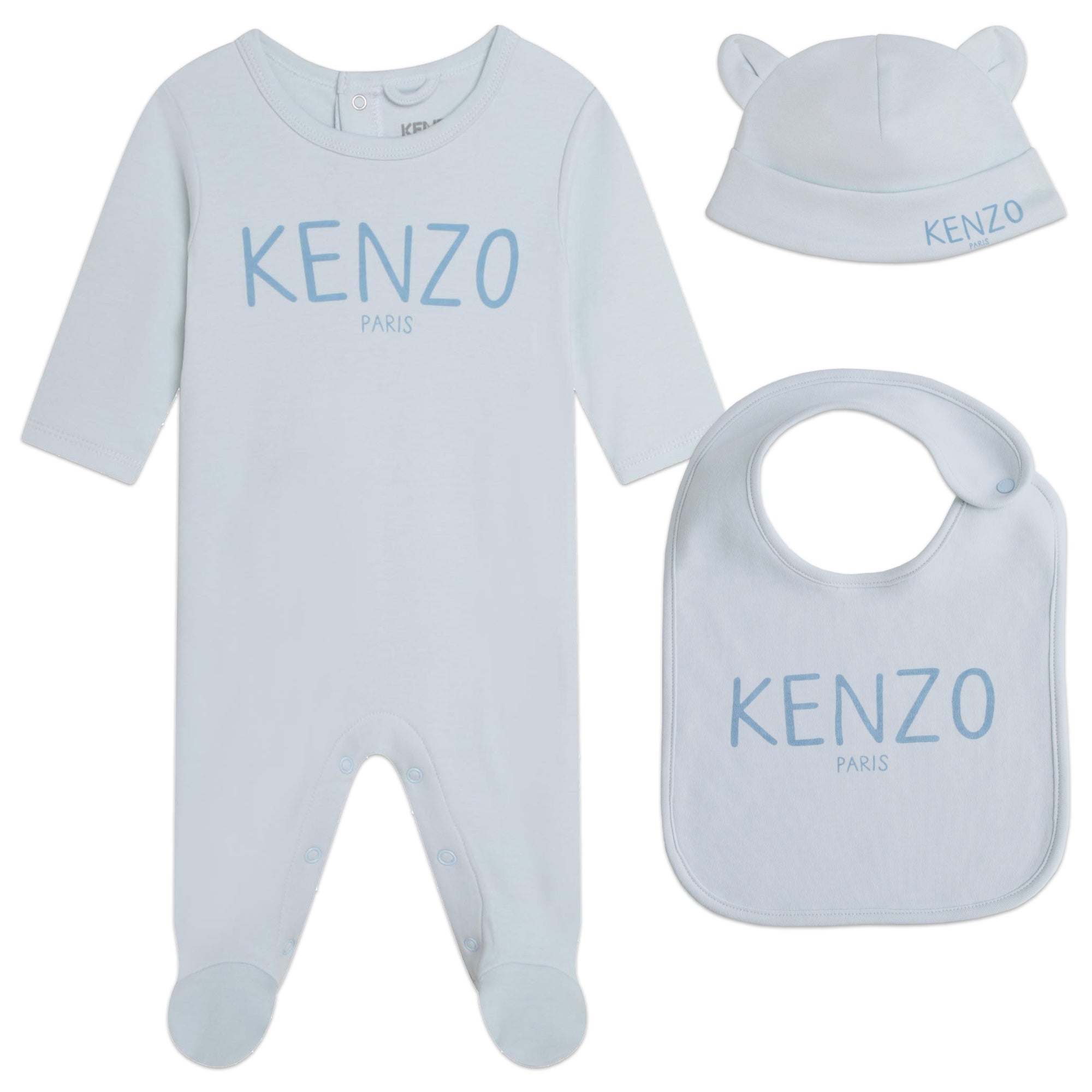 KENZO BABY BOYS SLIPPERS+BIB+HAT