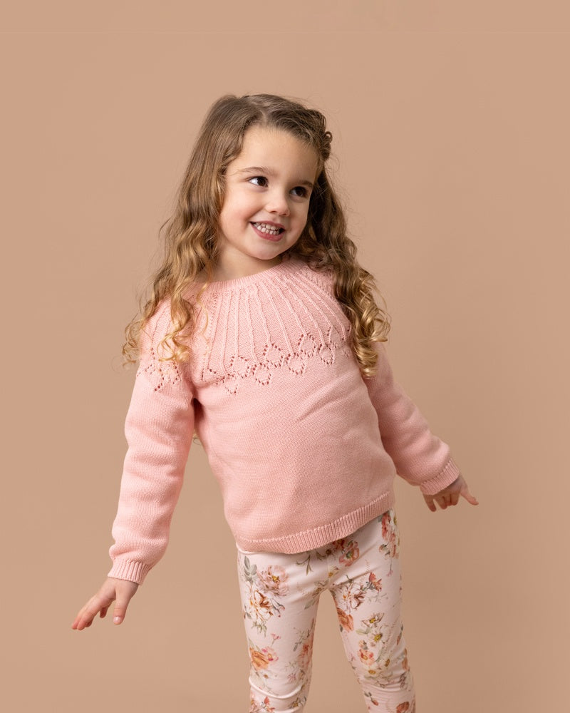 DOTTI NEEDLE OUT KNITTED JUMPER 3-7 YRS