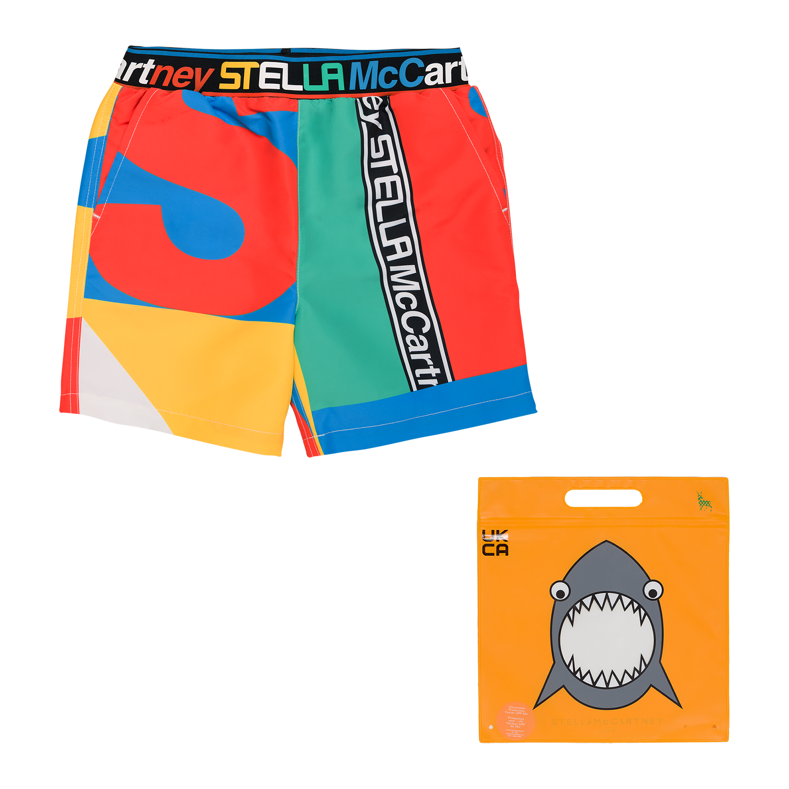 Stella McCartney Boys Colourblock Logo Shorts