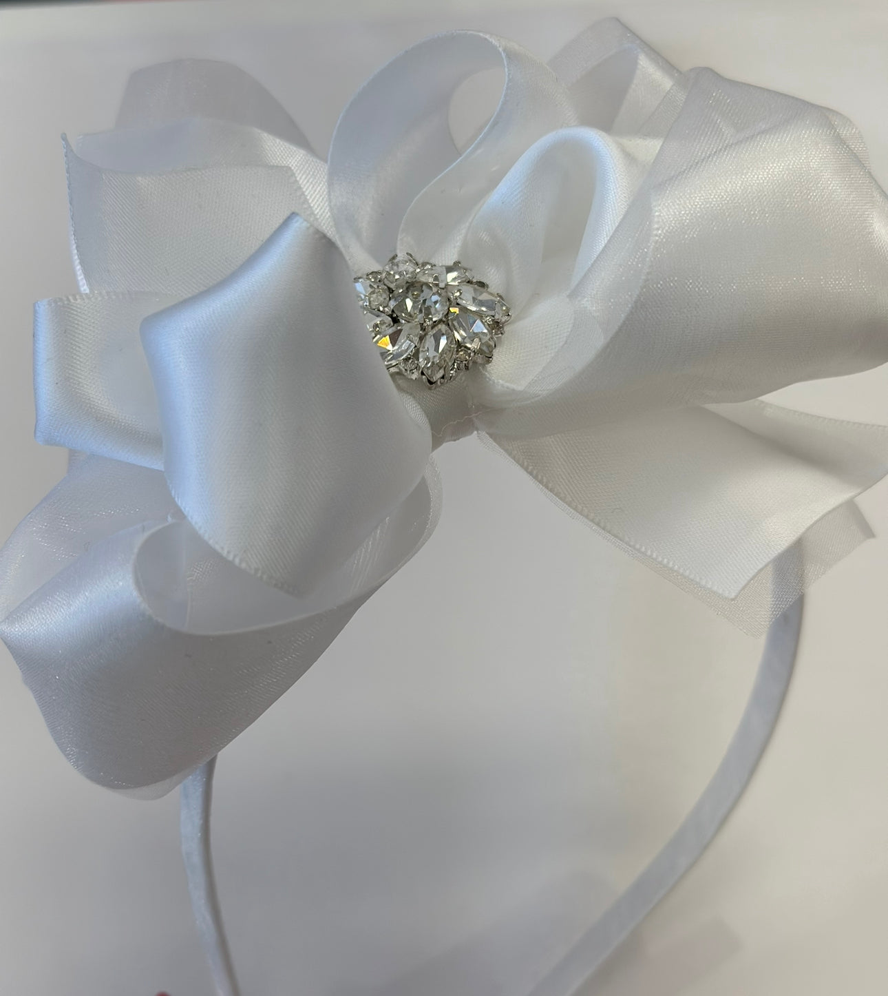 Double Bow Satin Headpiece