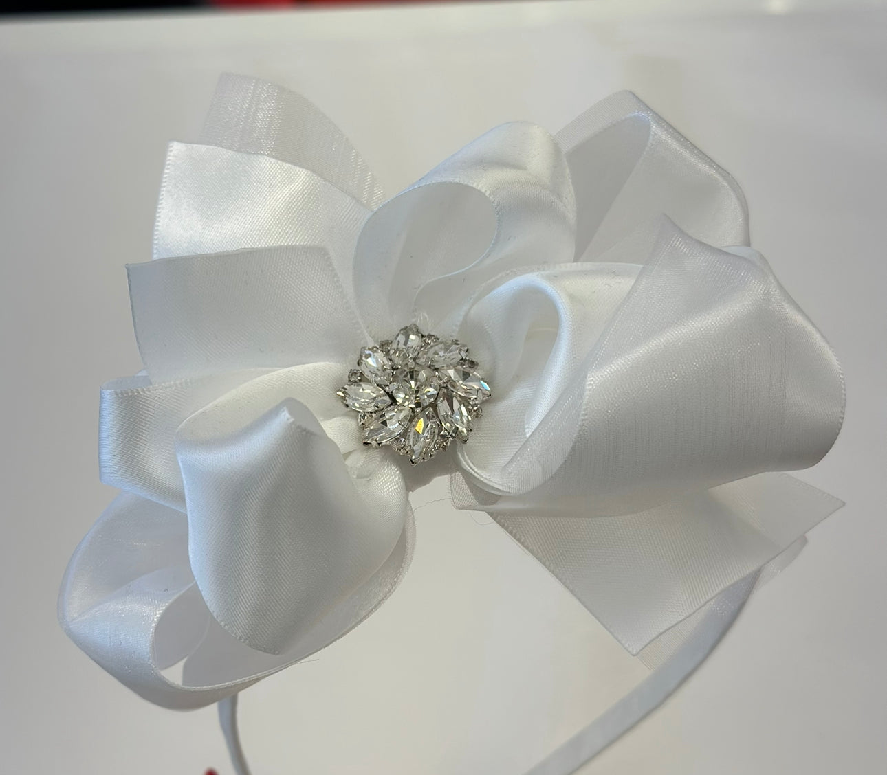 Double Bow Satin Headpiece