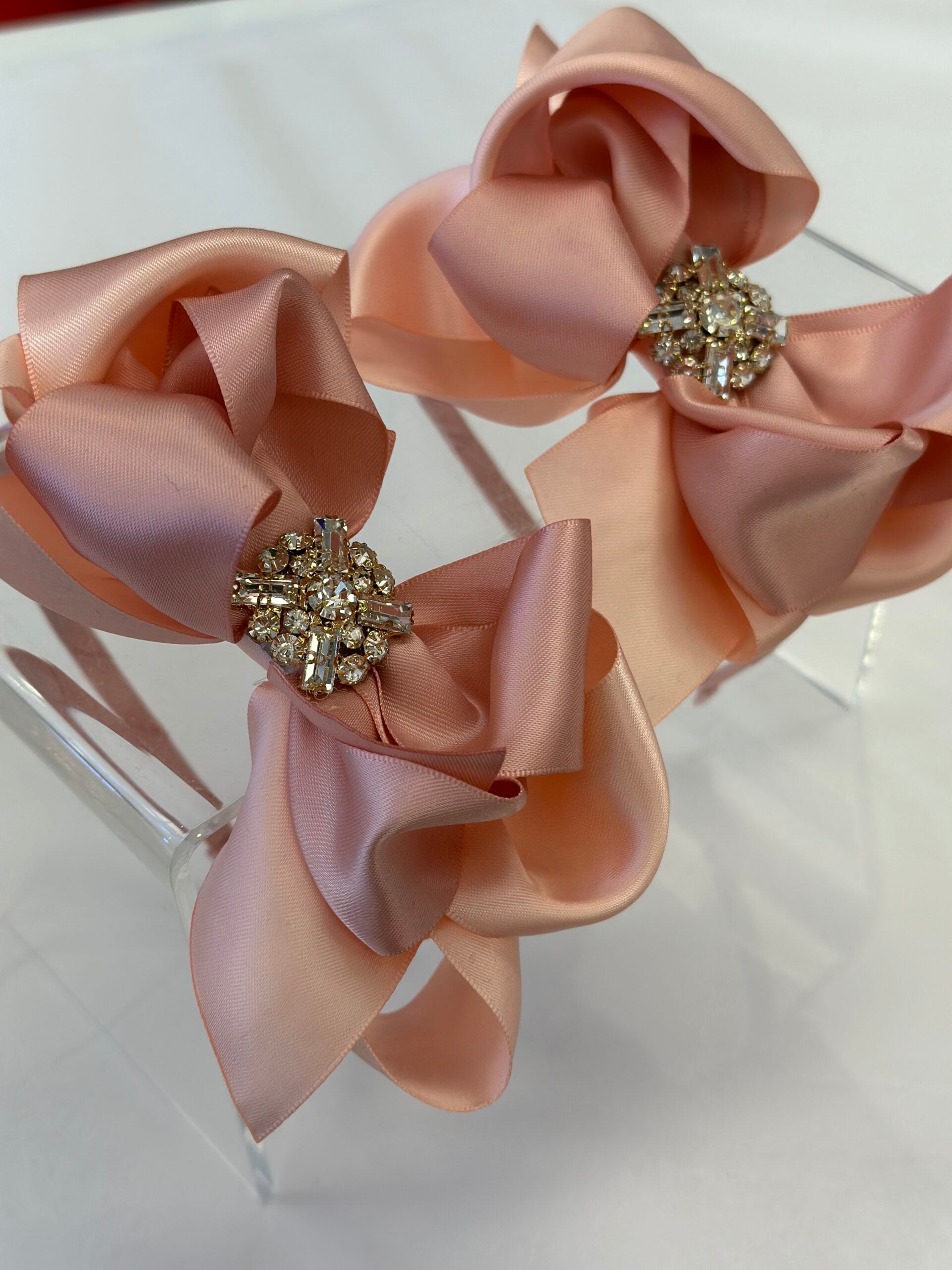 Double Bow Satin Headpiece