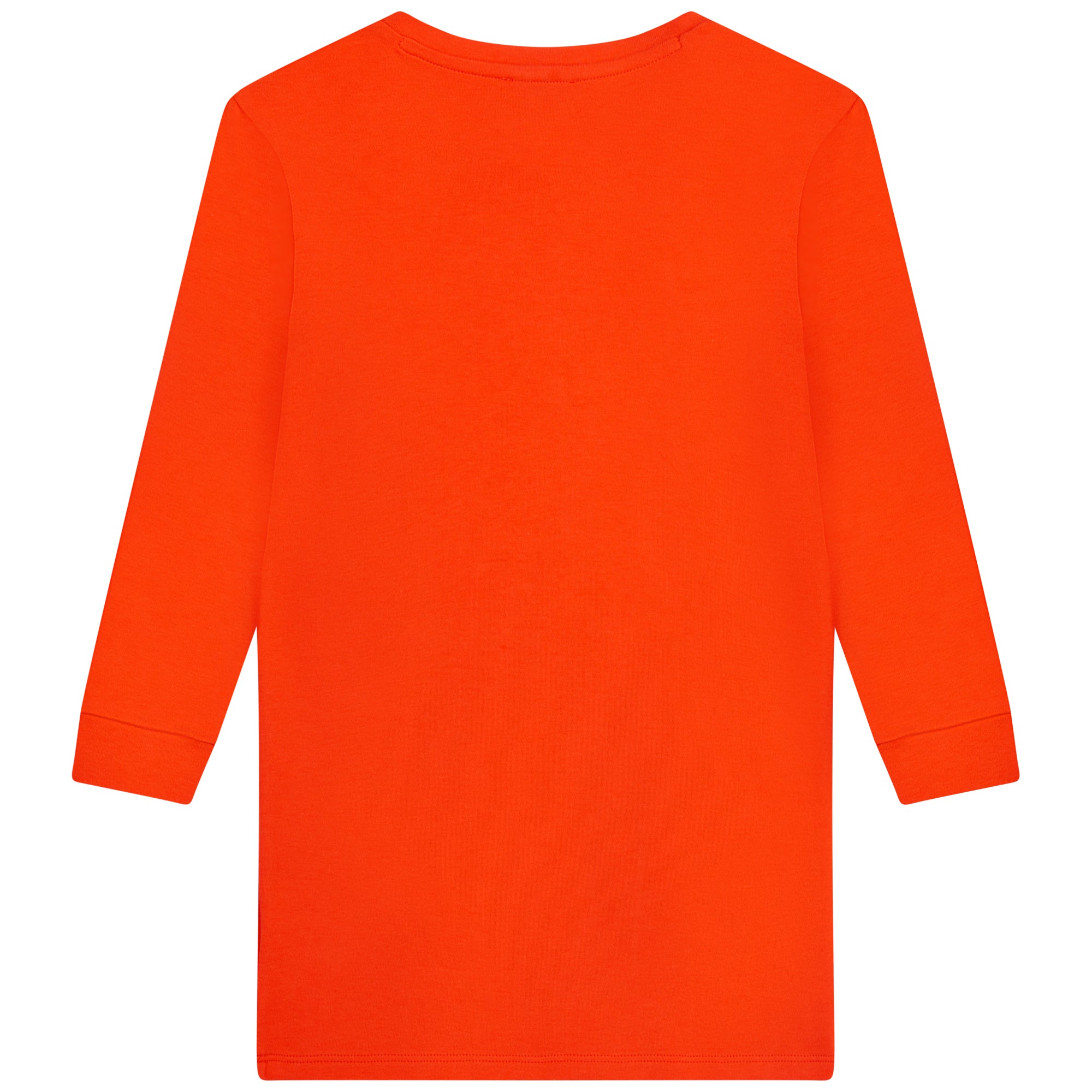 MARC JACOBS PEACH TROMPE L'OEIL LONG SLEEVE DRESS