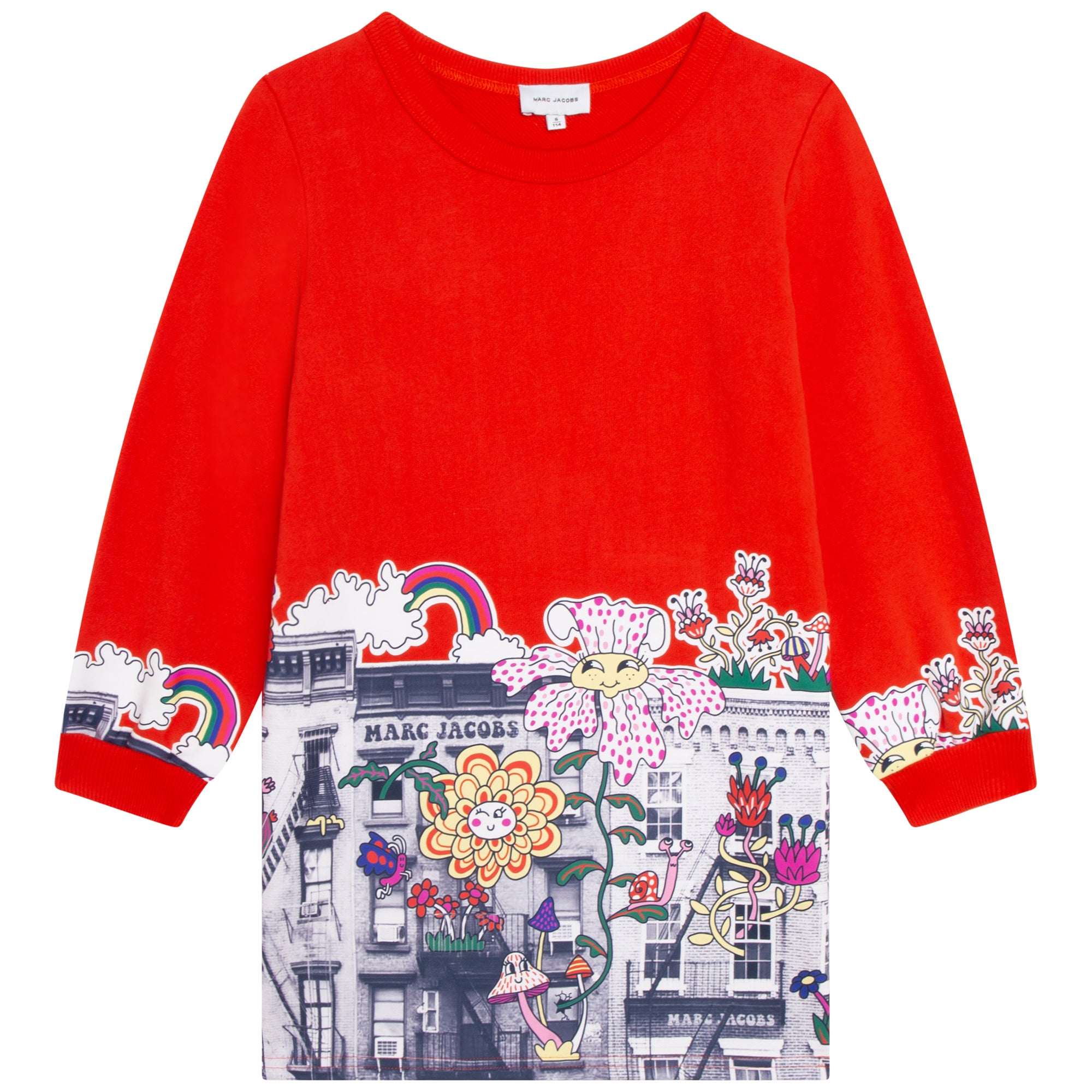 MARC JACOBS PEACH LONG SLEEVED DRESS