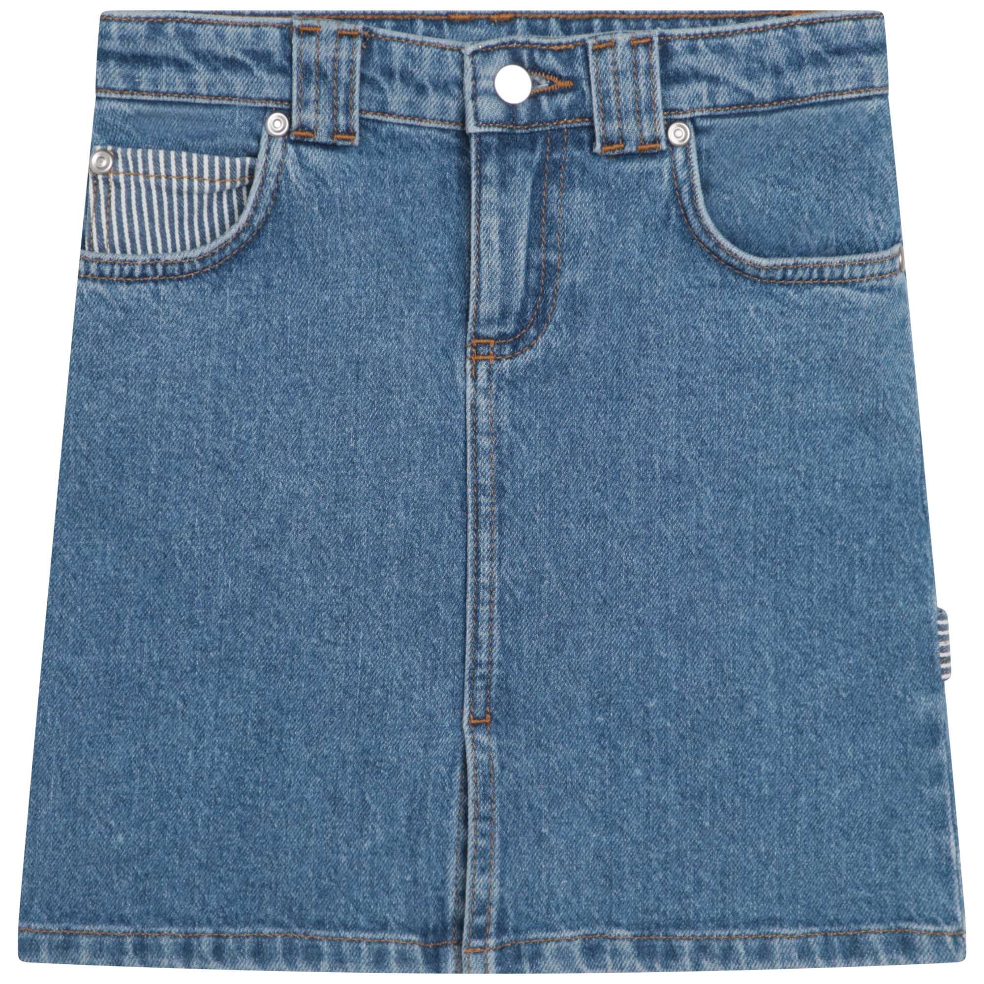 MARC JACOBS STRIPED DENIM SKIRT
