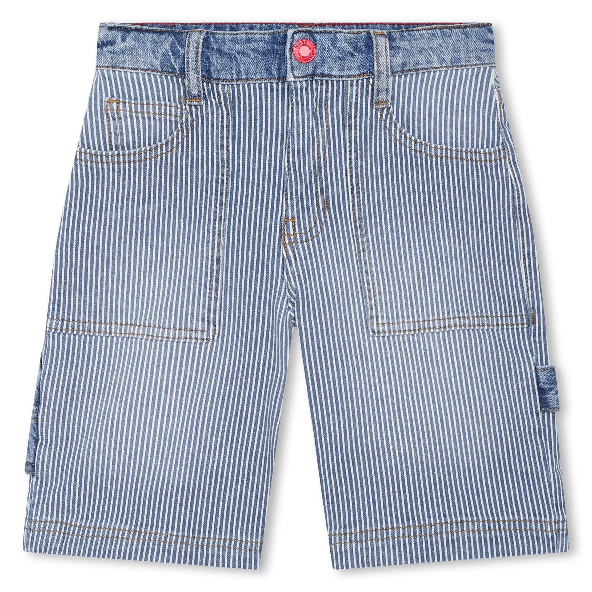 MARC JACOBS BOYS STRIPED DENIM SHORTS