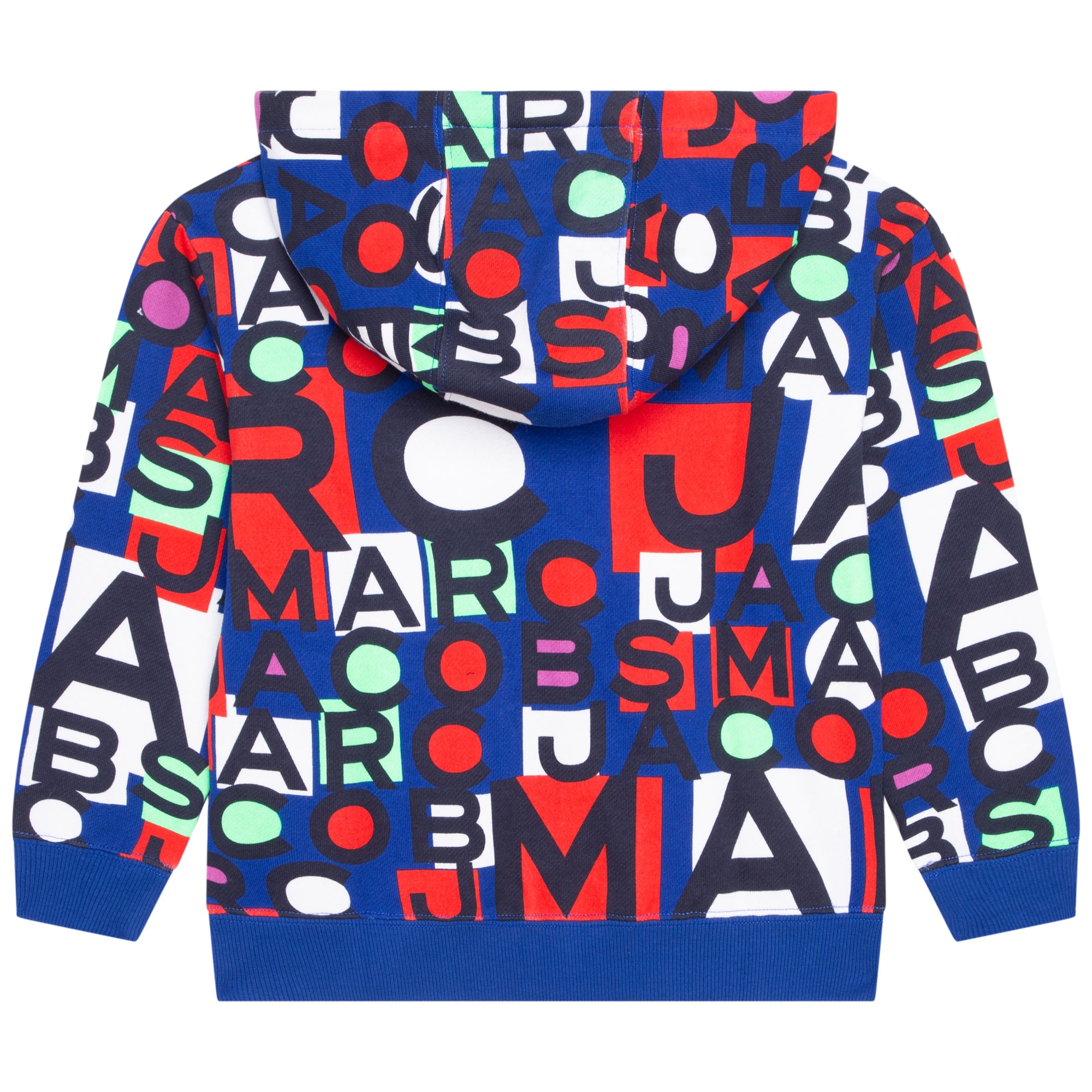 MARC JACOBS BLUE/RED HOODED CARDIGAN