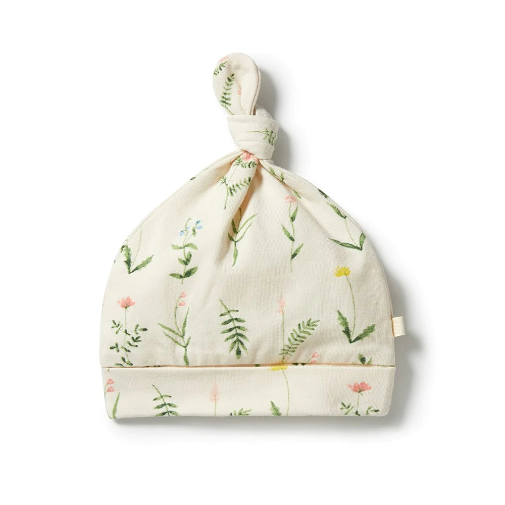 WILD FLOWER ORGANIC COTTON KNOT HAT