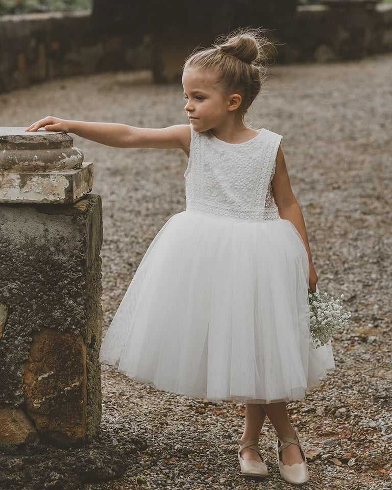EMBROIDERED ORGANZA DRESS 3-7YRS