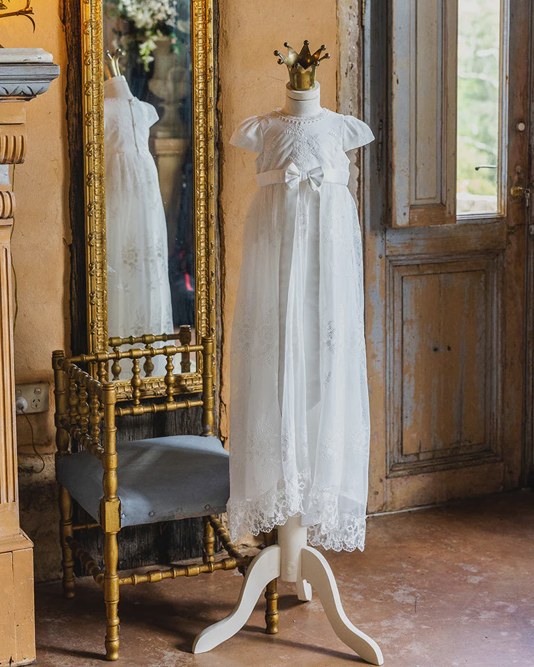 OPEN BACK CHRISTENING DRESS