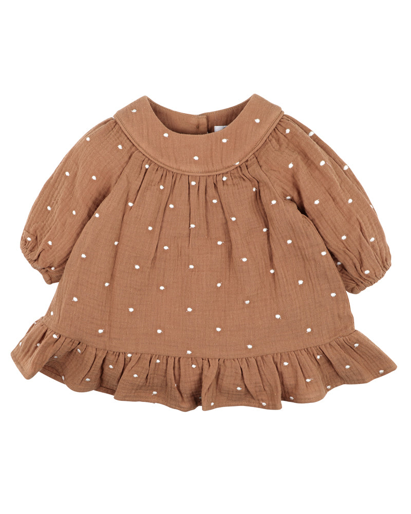 ESME SPOT CRINKLE DRESS