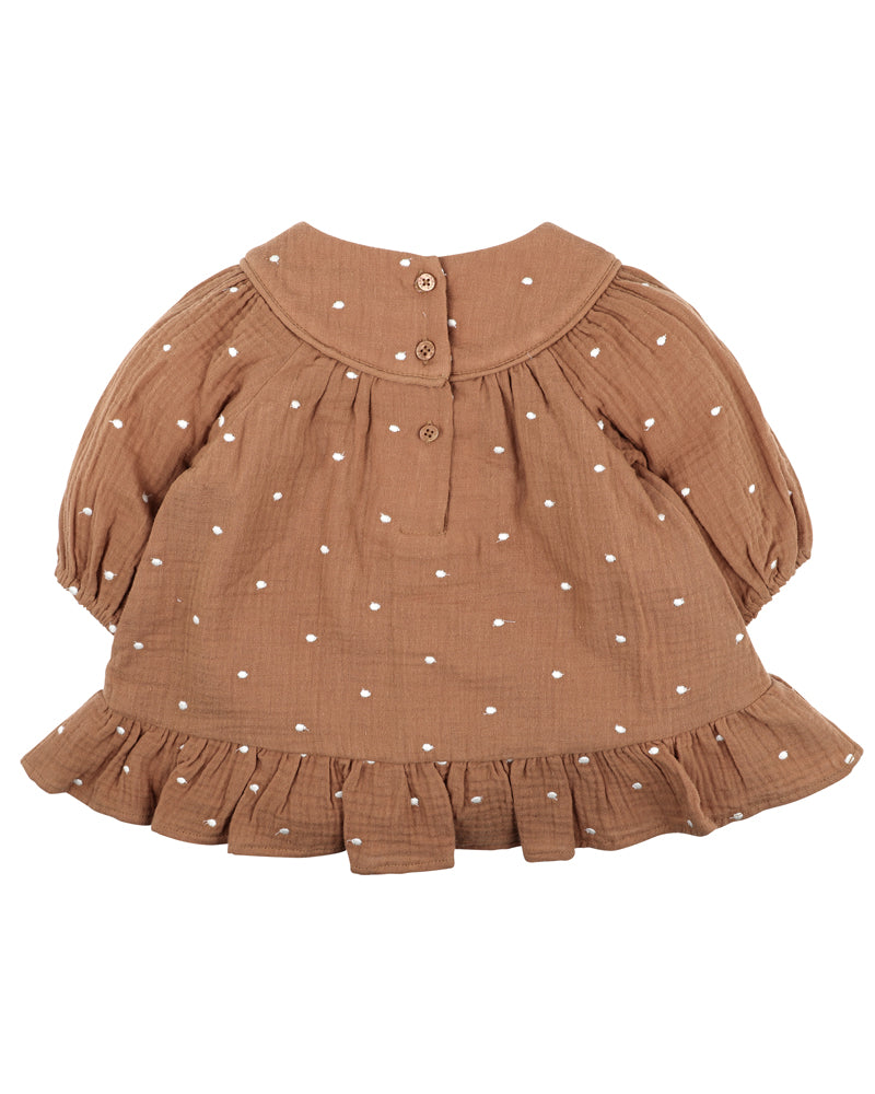 ESME SPOT CRINKLE DRESS