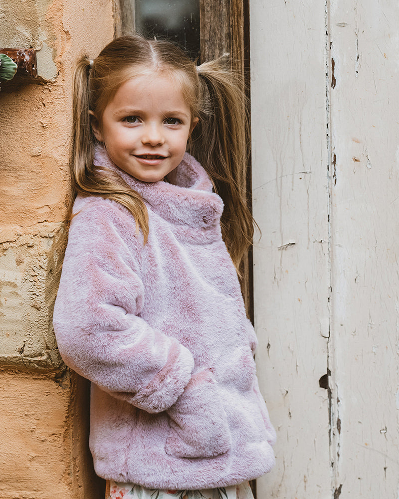 ESME FAUX FUR COAT 3-7Y