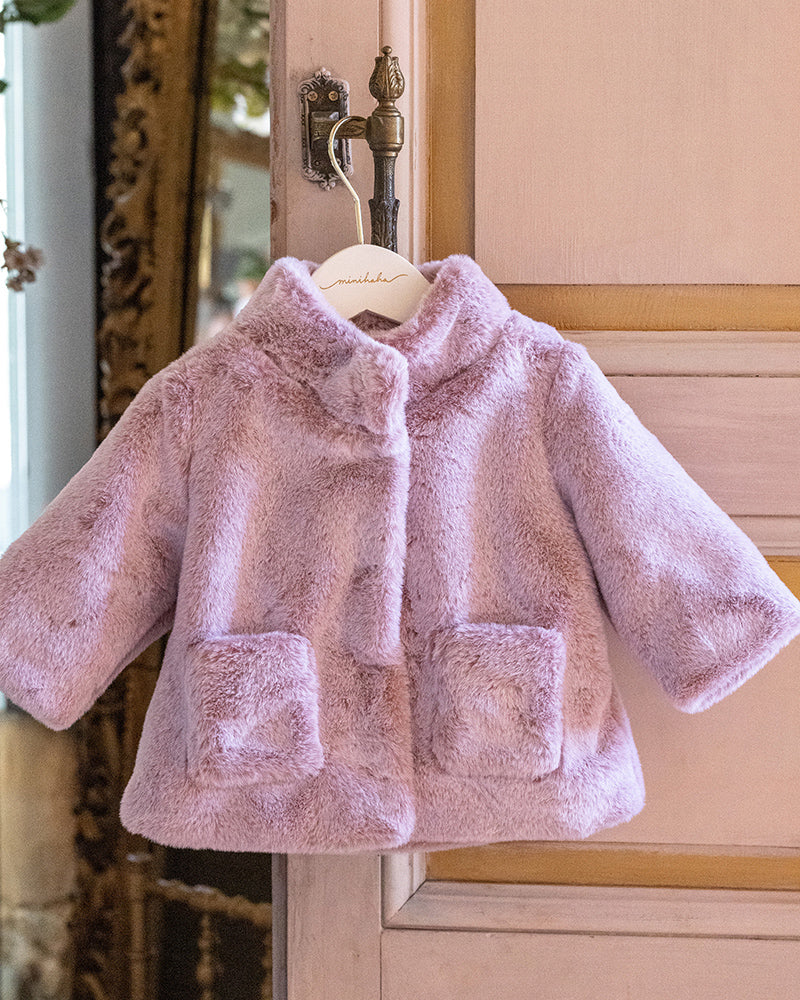 ESME FAUX FUR COAT 3-7Y