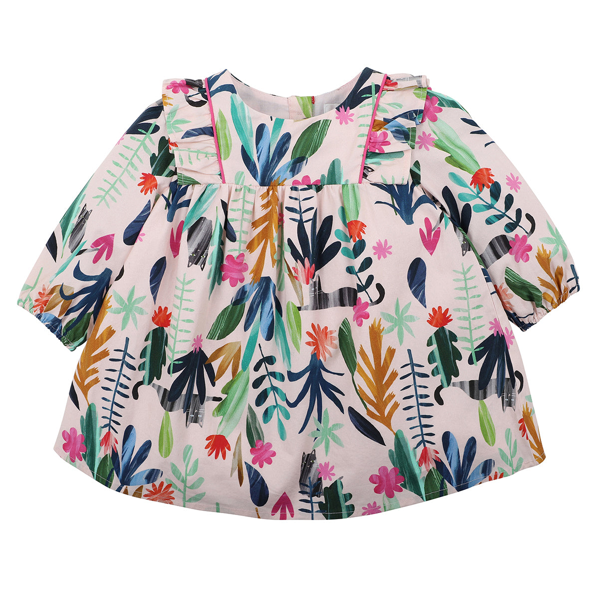 JUNGLE CAT BABY PRINT DRESS
