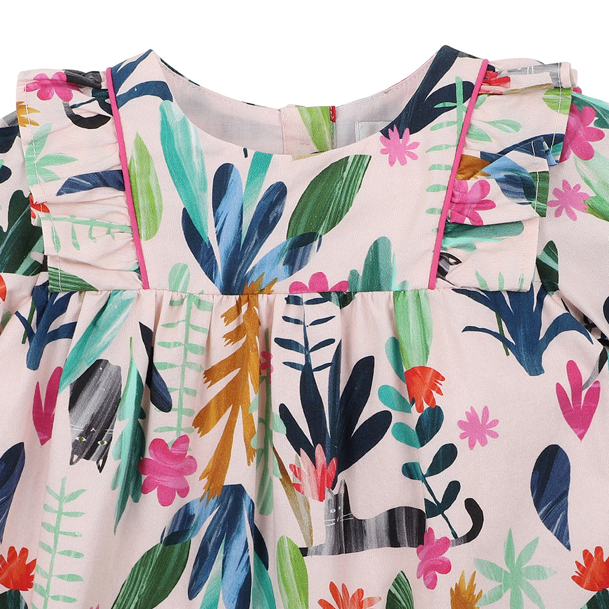 JUNGLE CAT BABY PRINT DRESS