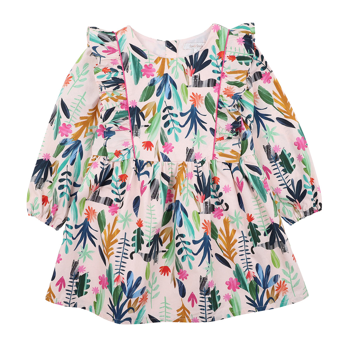 JUNGLE CAT PRINT DRESS 3-7 YRS
