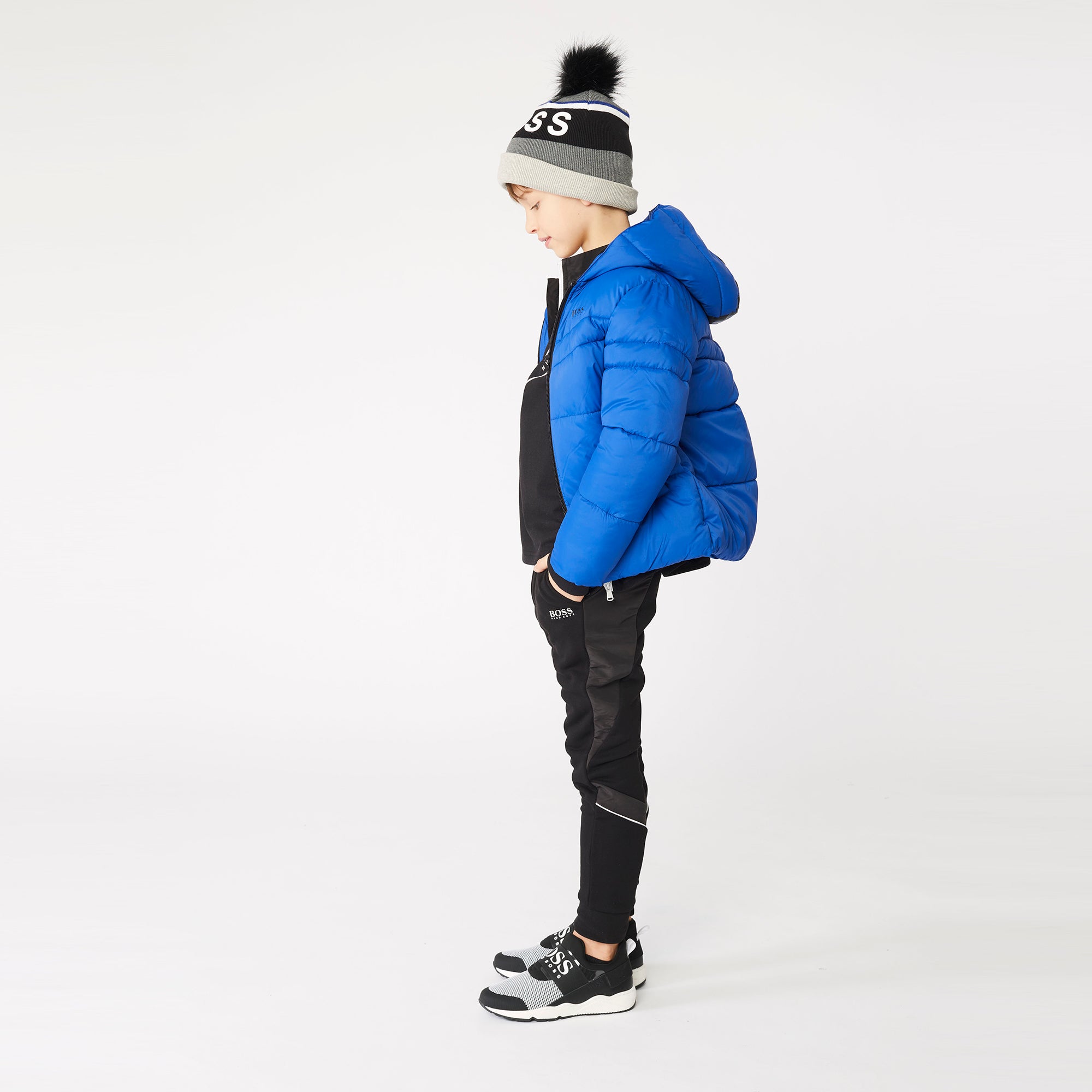 HB BLACK ATHLEISURE TRAINERS