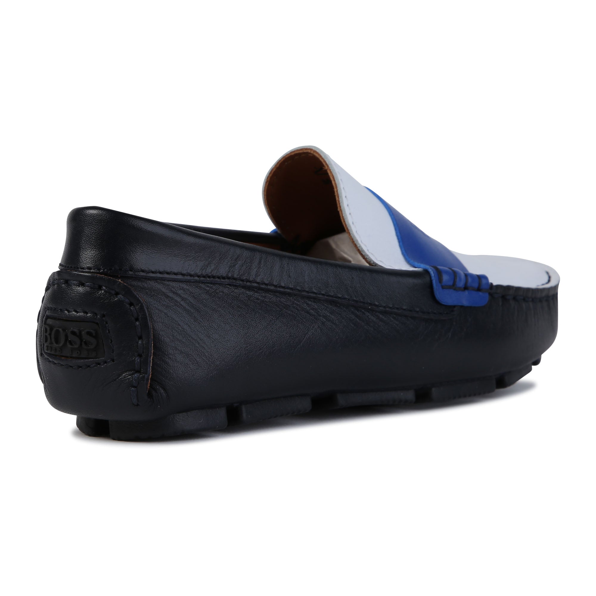 HUGO BOSS BLUE/WHITE MOCCASIN