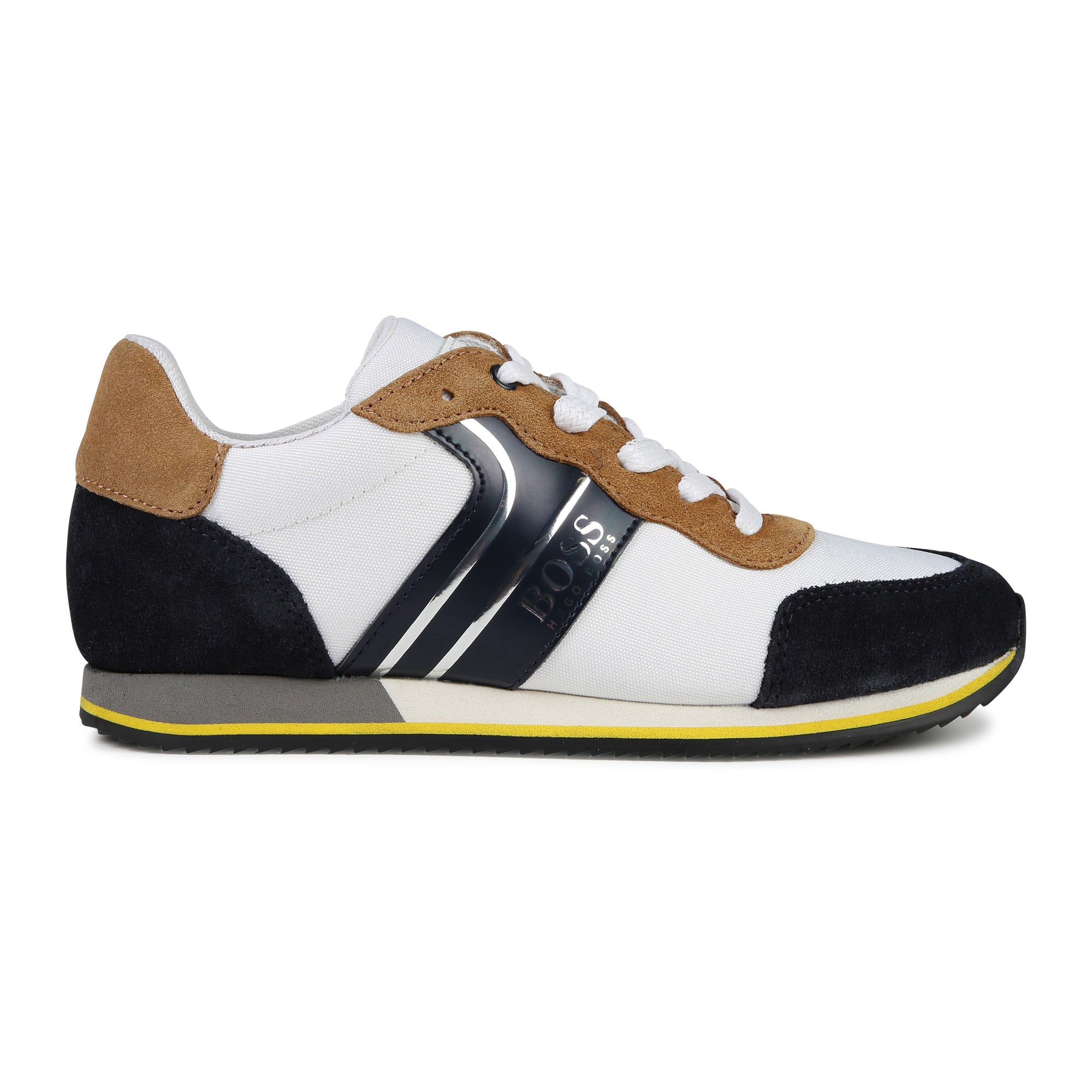 HUGO BOSS WHITE/NAVY TRAINERS