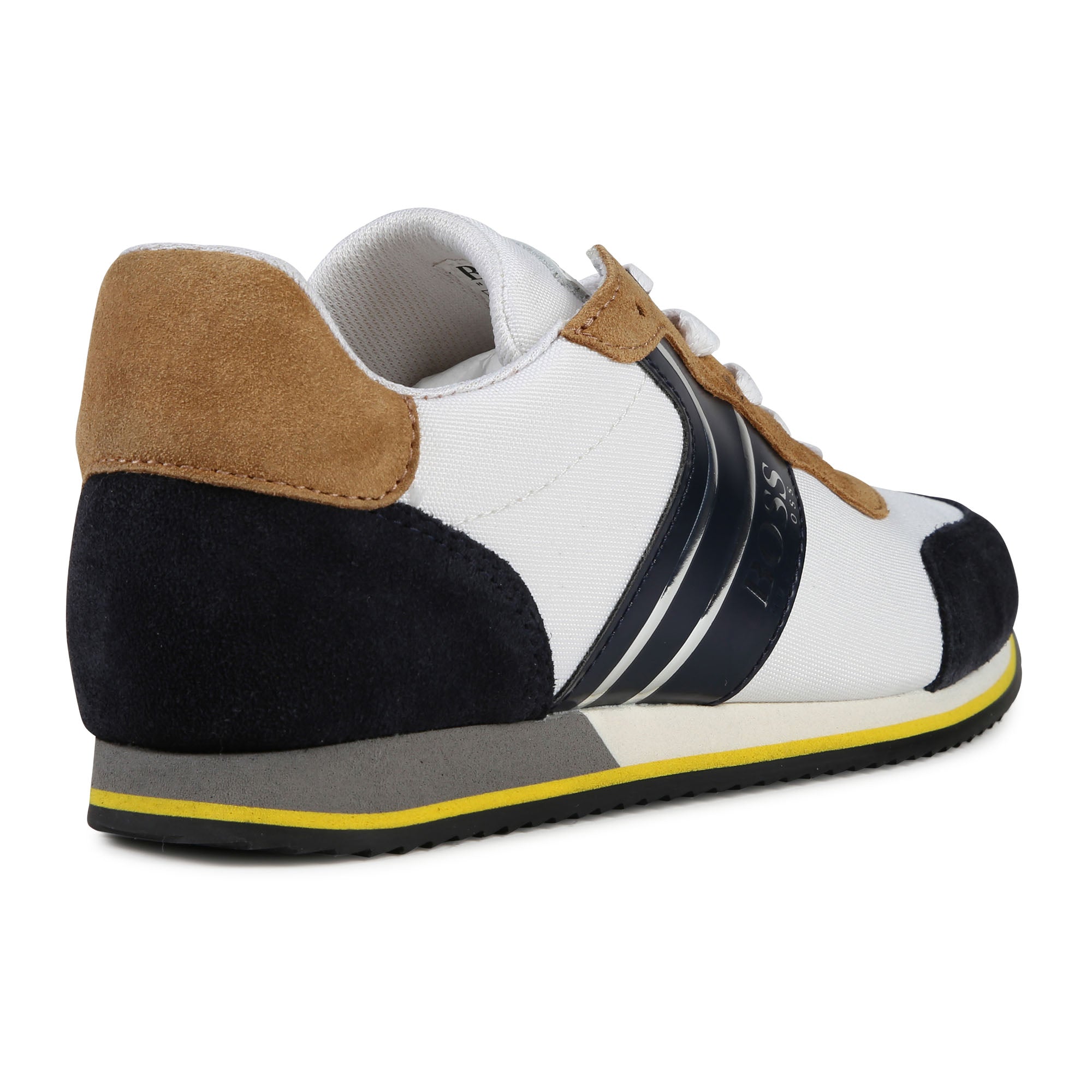 HUGO BOSS WHITE/NAVY TRAINERS