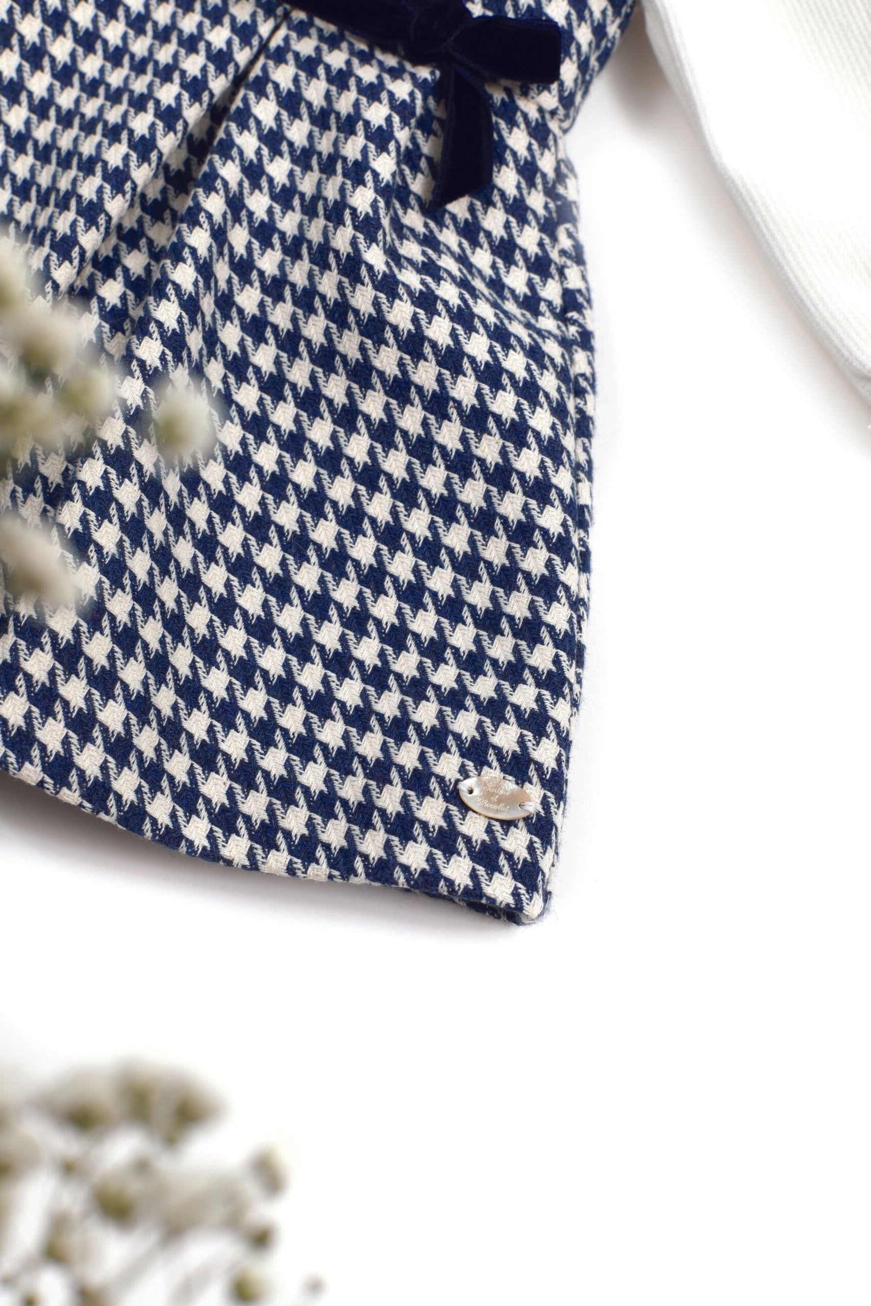 Tartine Indigo Blue Houndstooth Dress