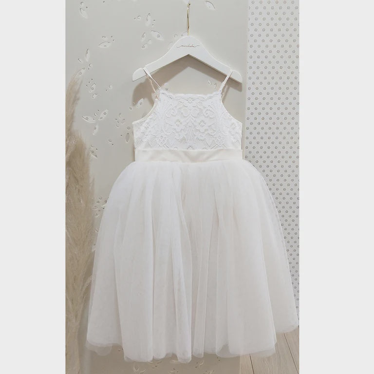 IVORY LACE BODICE DRESS 3-7YRS