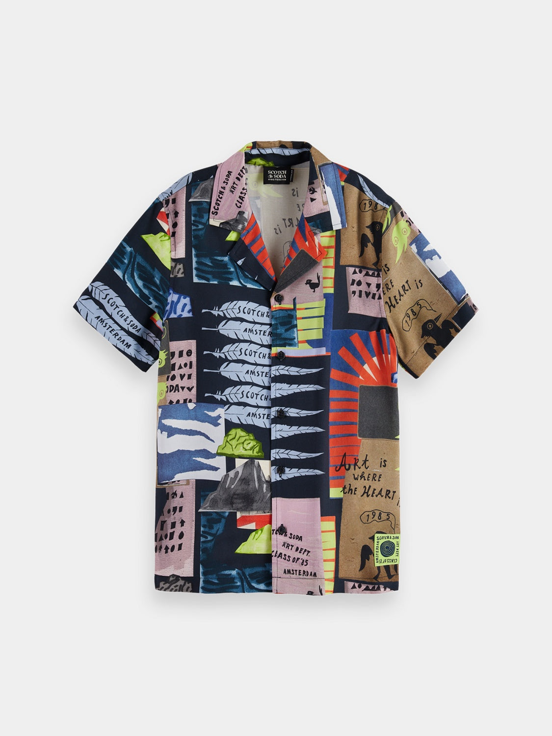 Kids - Printed shirt- Art Dept Collage Anthracite