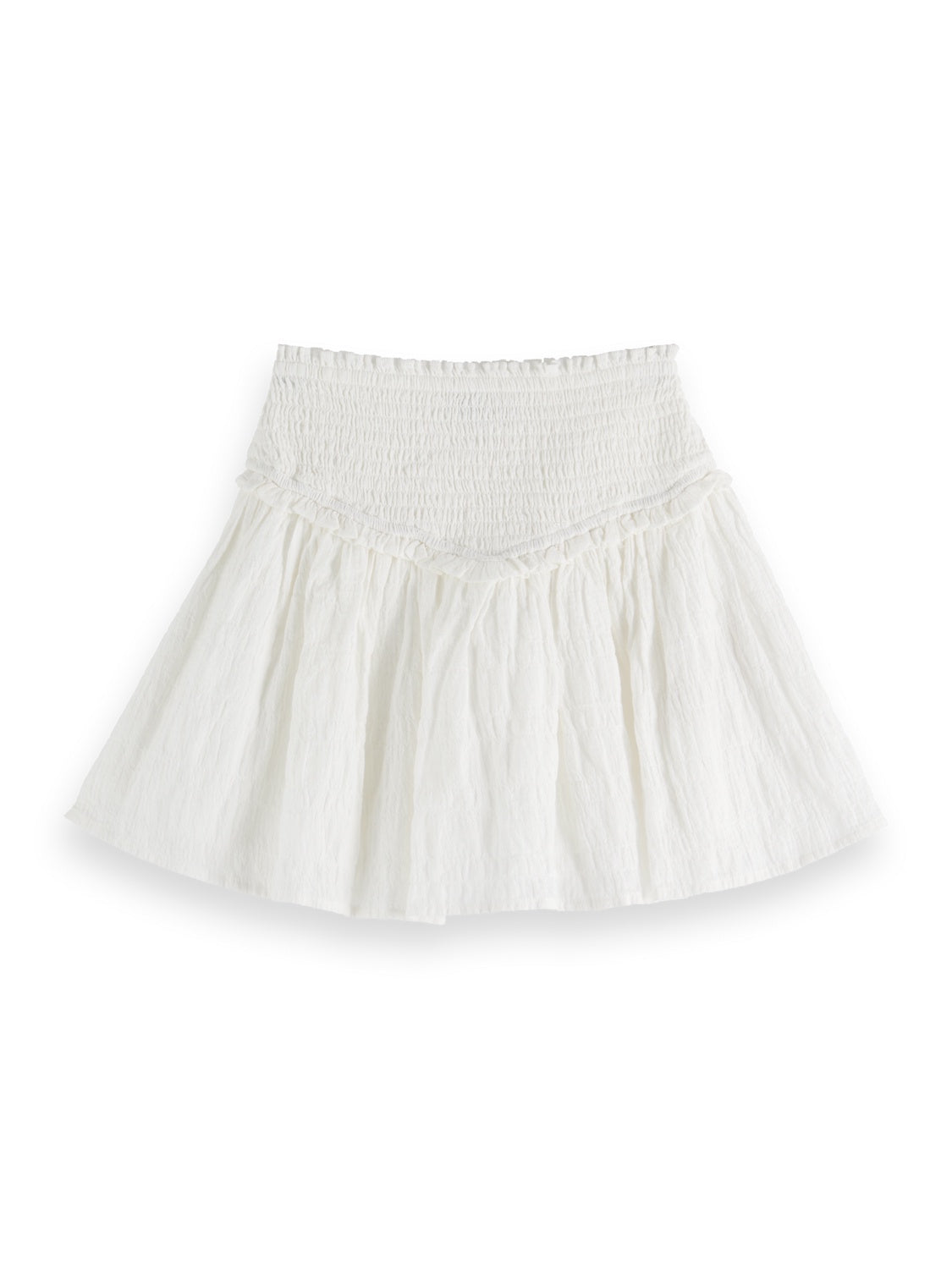 Kids - Textured smocked skirt