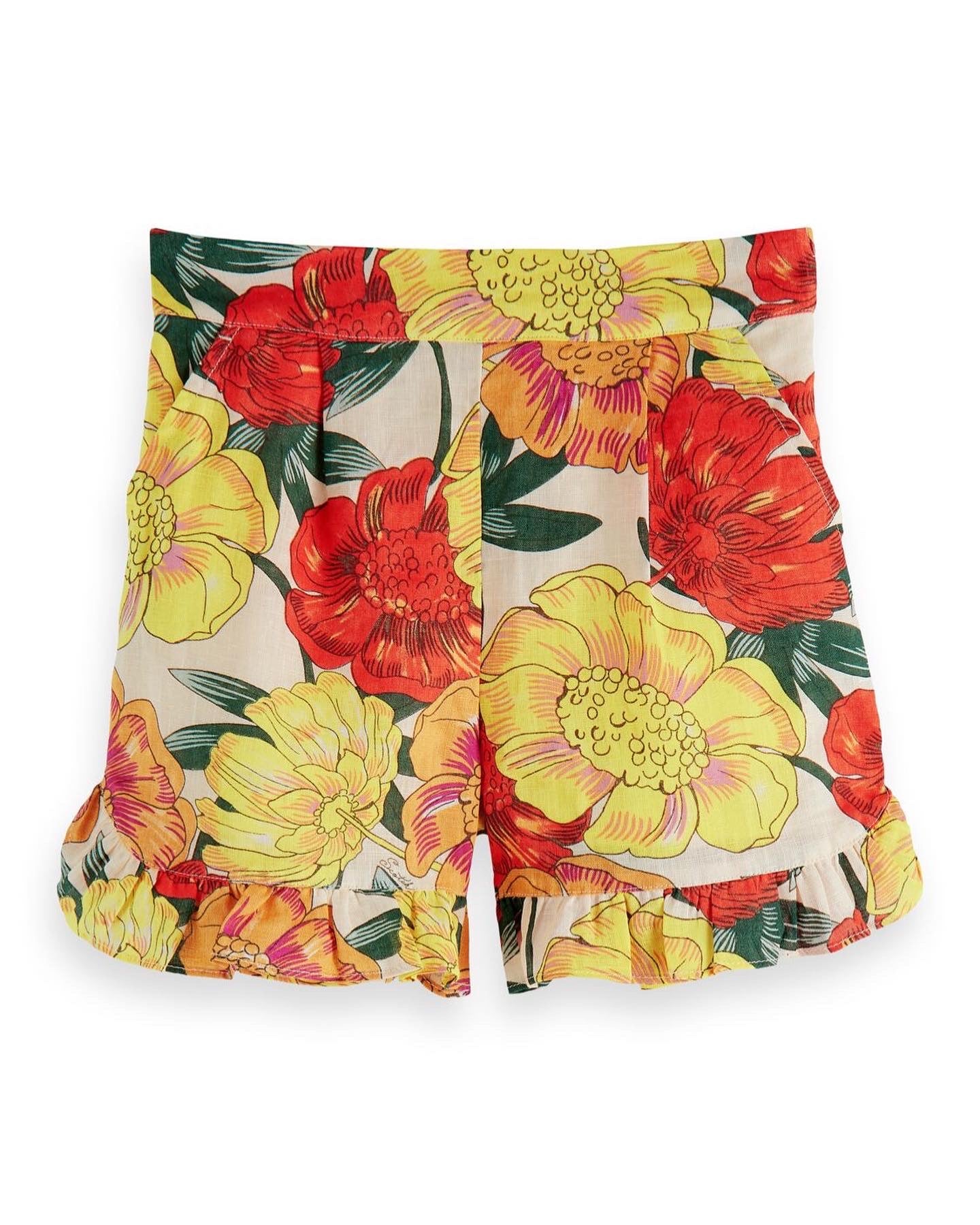 High-rise ruffled shorts in Li