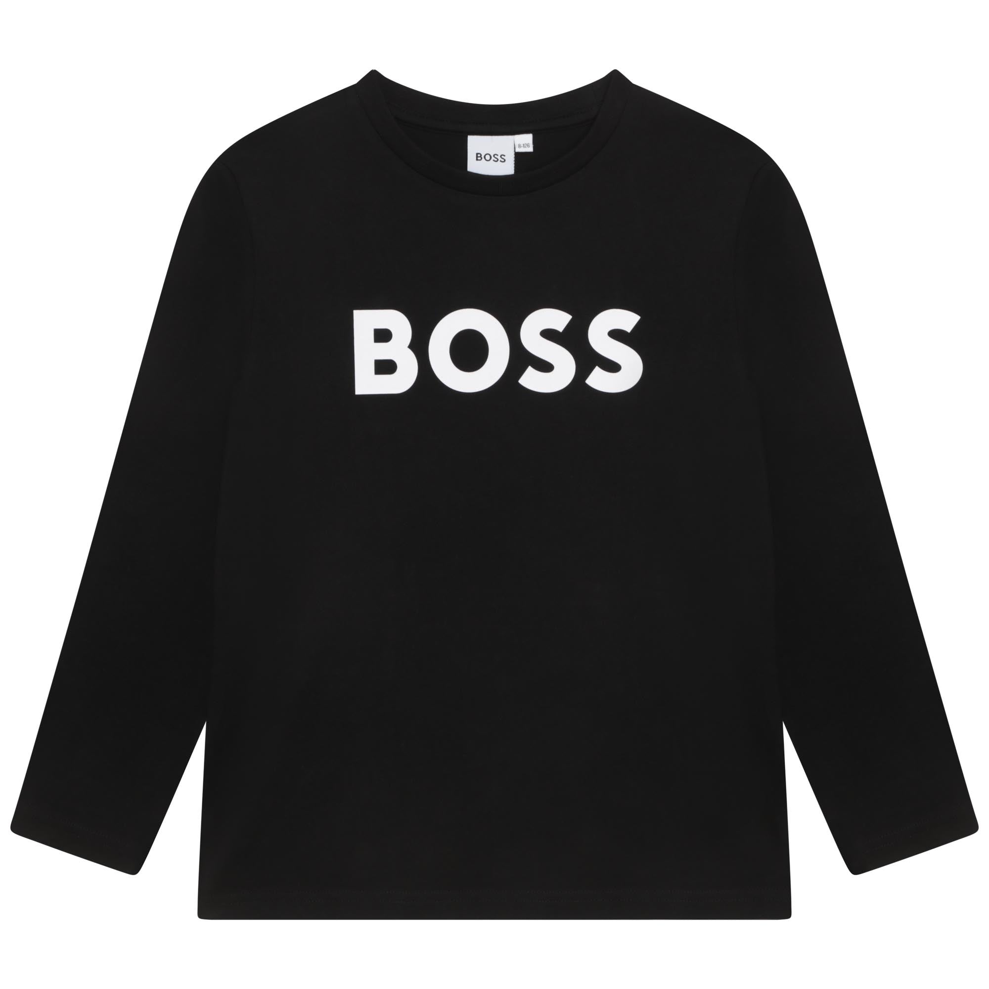 Boss Long-sleeved cotton T-shirt- Black