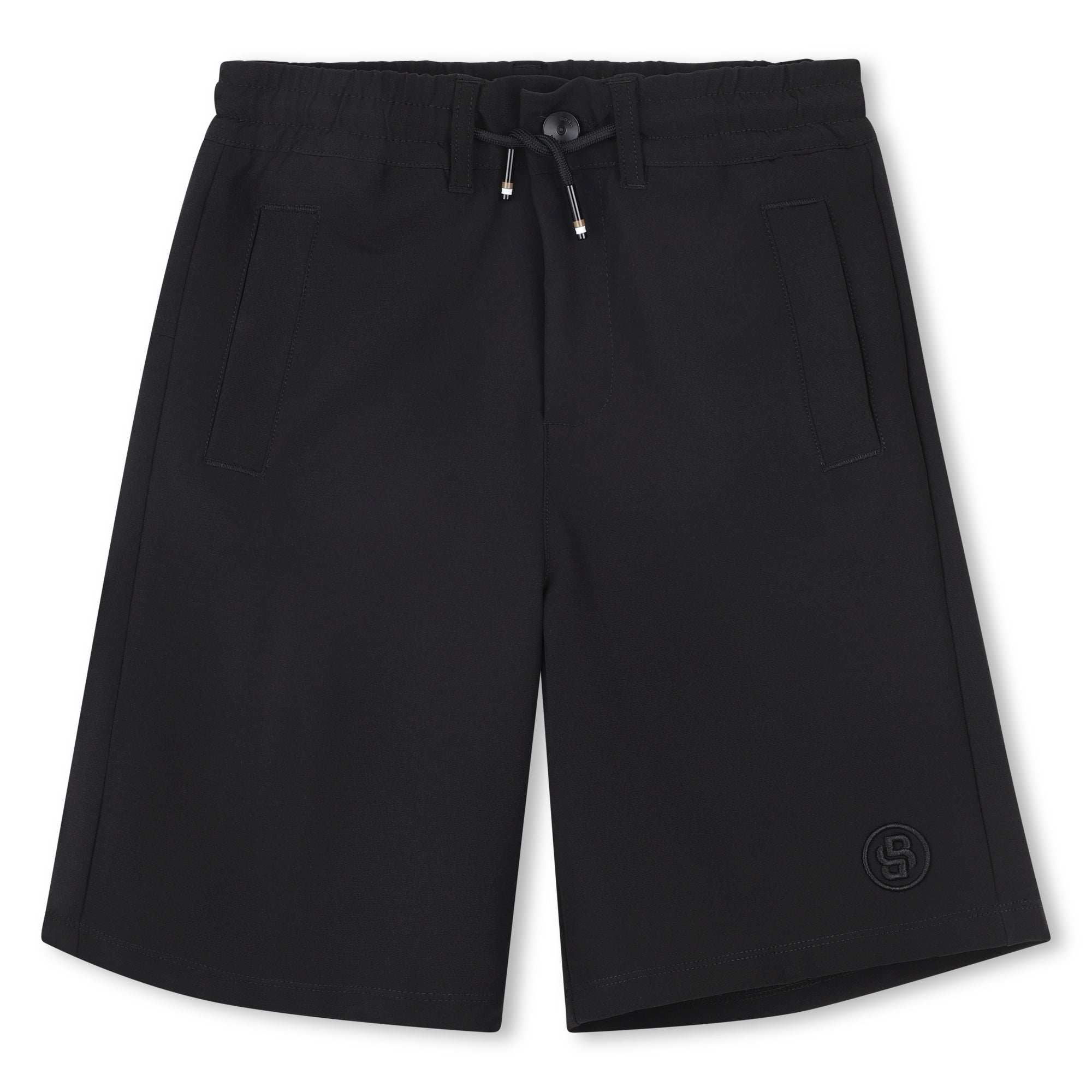 Boss Buttoned Bermuda shorts-Black