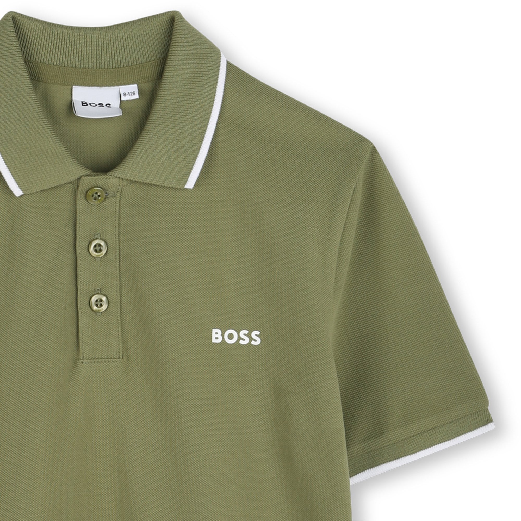 BOSS Polo coton piqué- SAGE GREEN