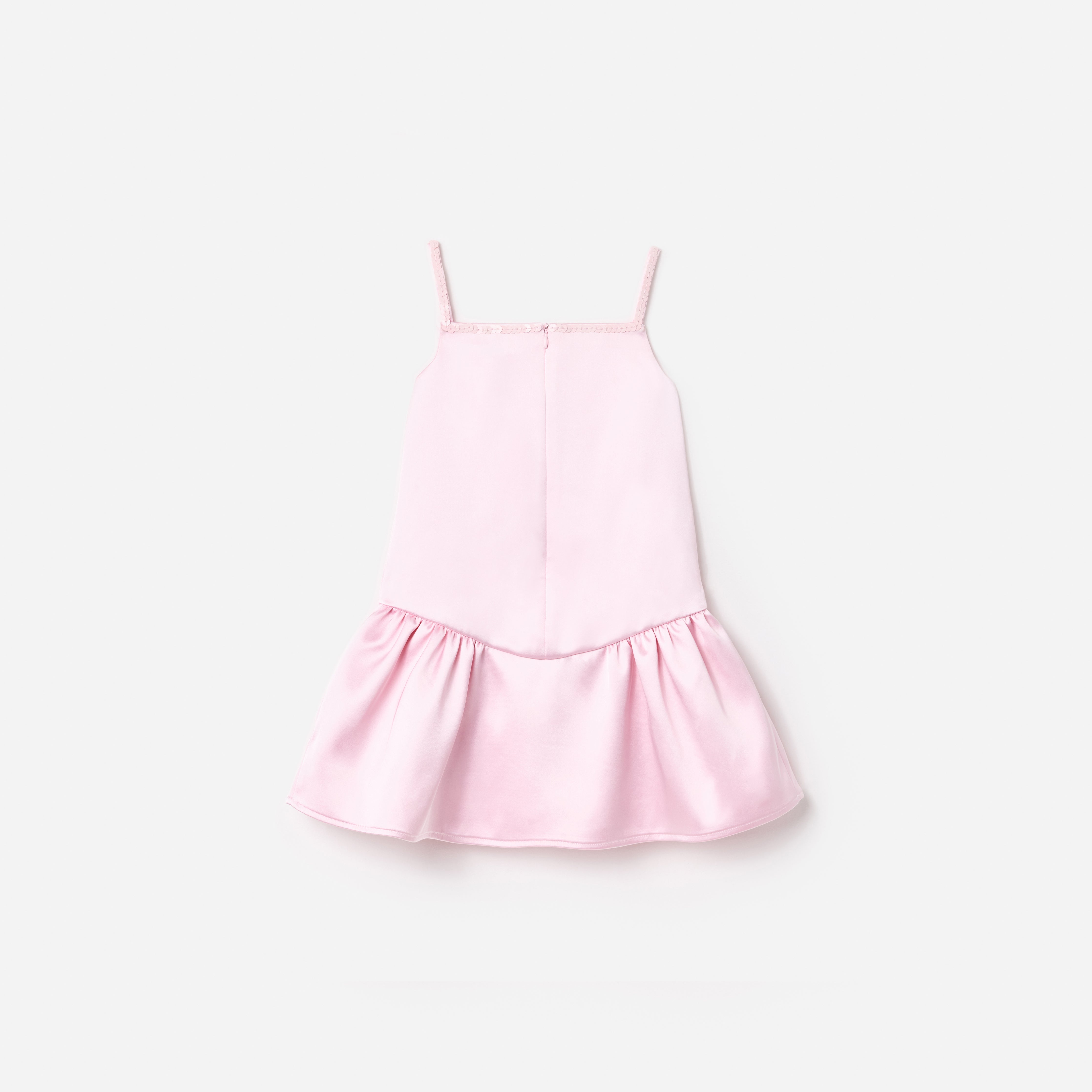Self-Portrait Pink Crepe Sequin Flower Dress