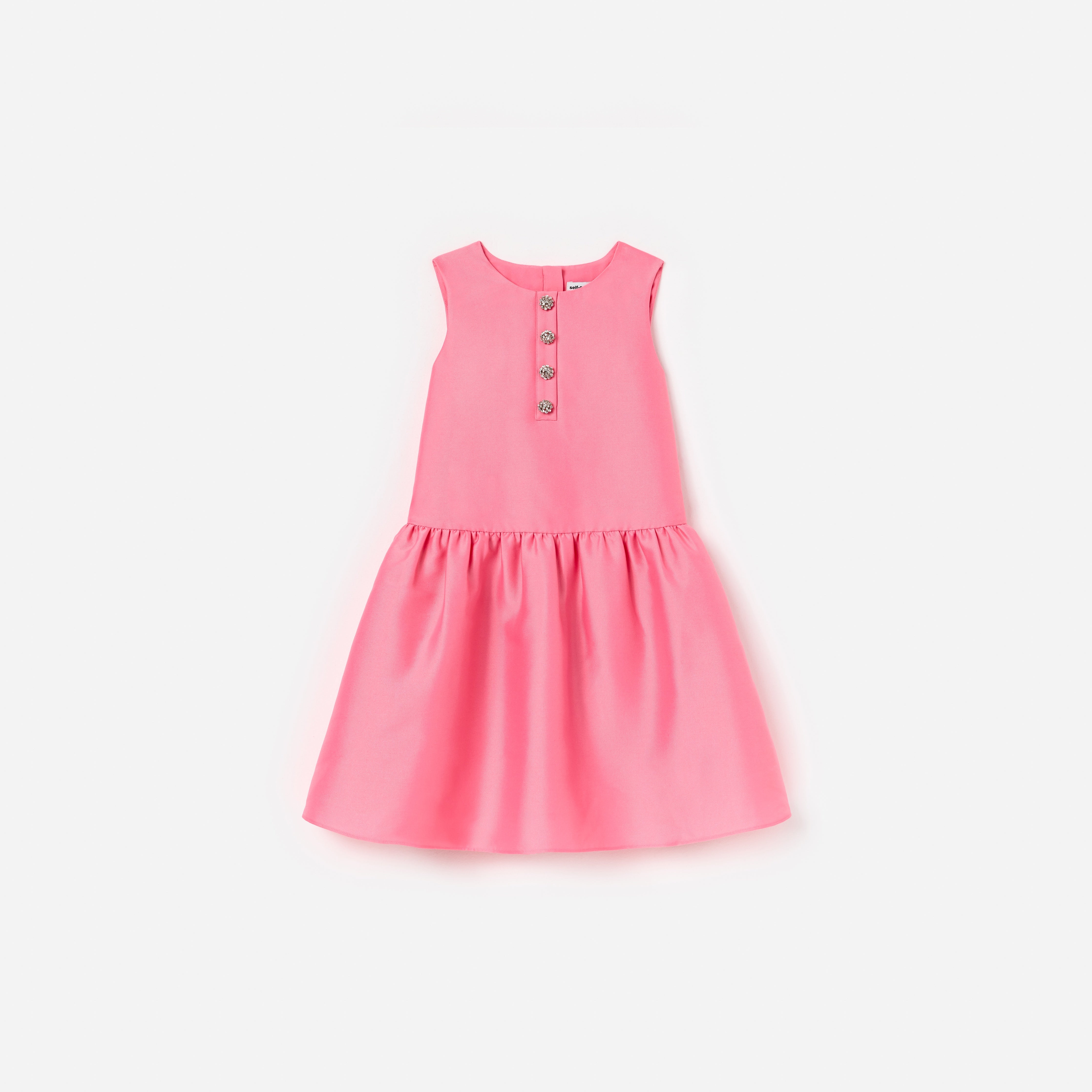 Self-Portrait Pink Taffeta Crystal Embellished Dress