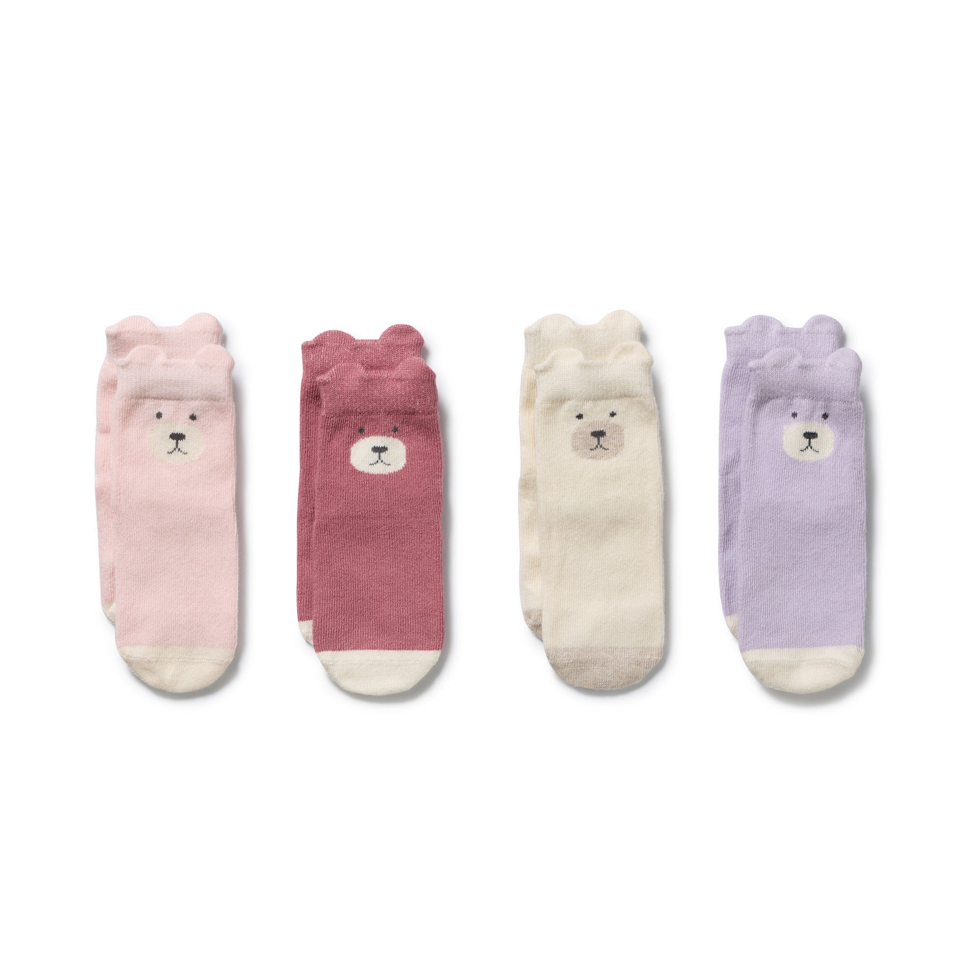 Girls Organic 4 Pack Baby Socks