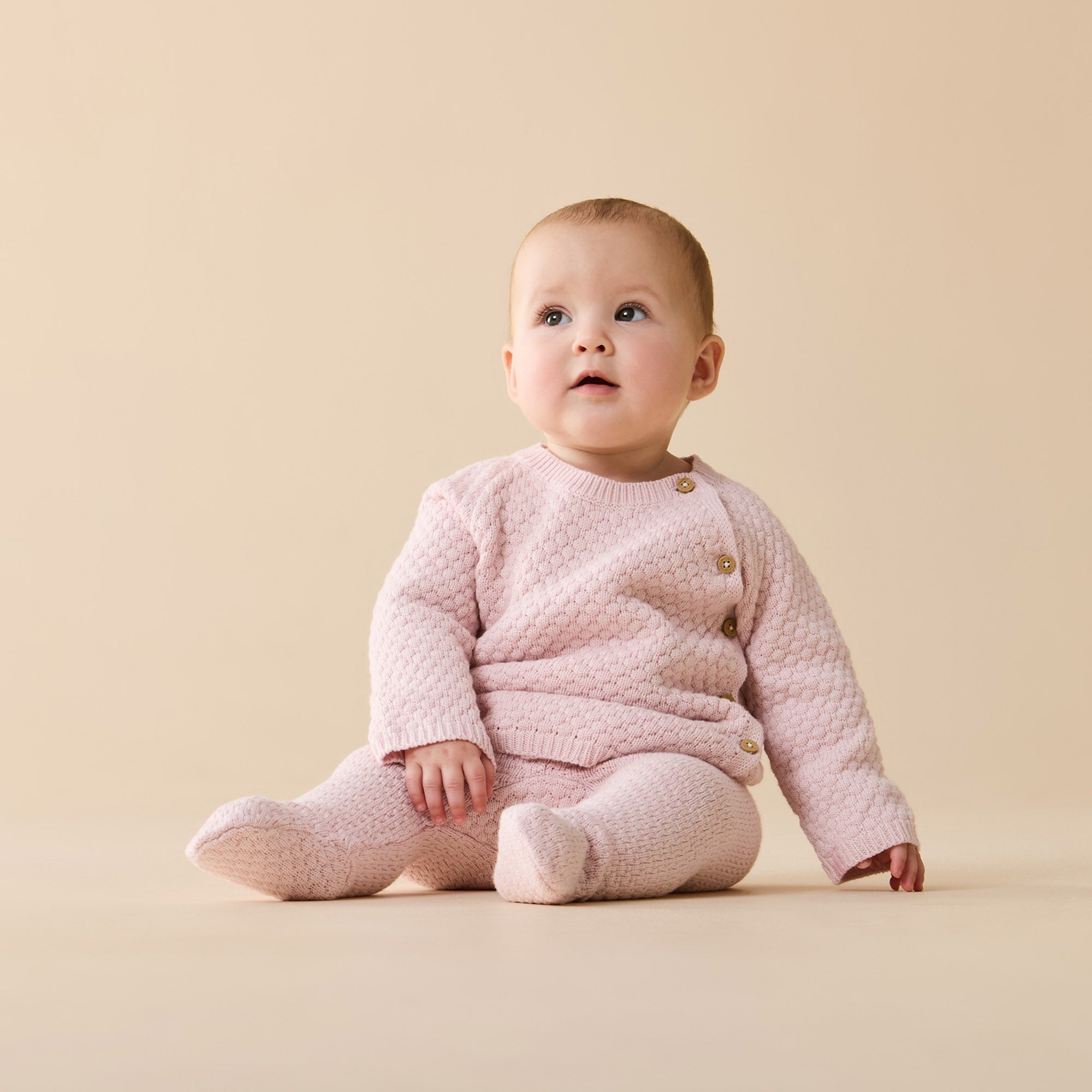 Marshmellow Organic Knitted Bubble Kimono Cardigan