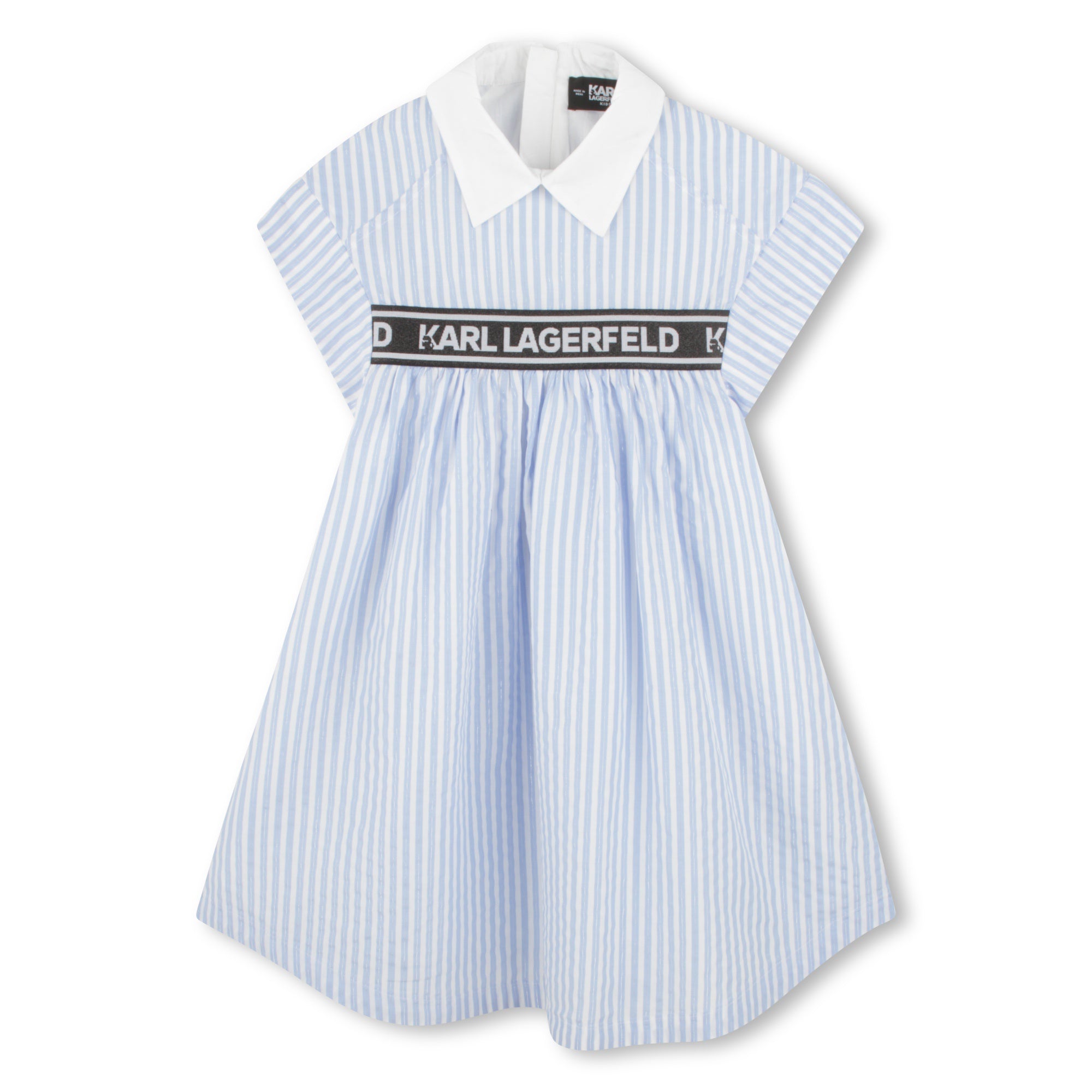 Karl Lagerfeld Metallic-striped shirt dress