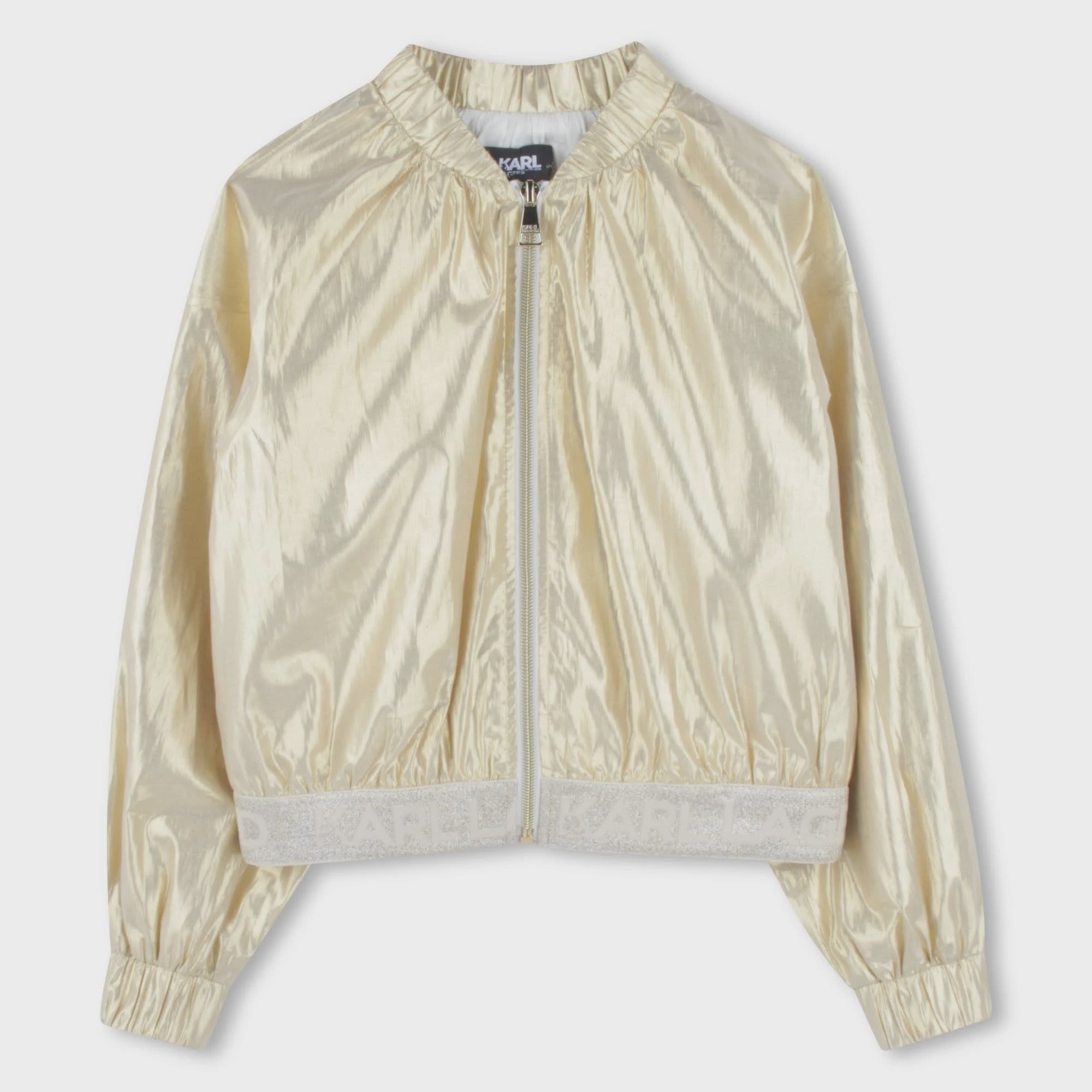 KARL LAGERFELD KIDS Gold Bomber Jacket