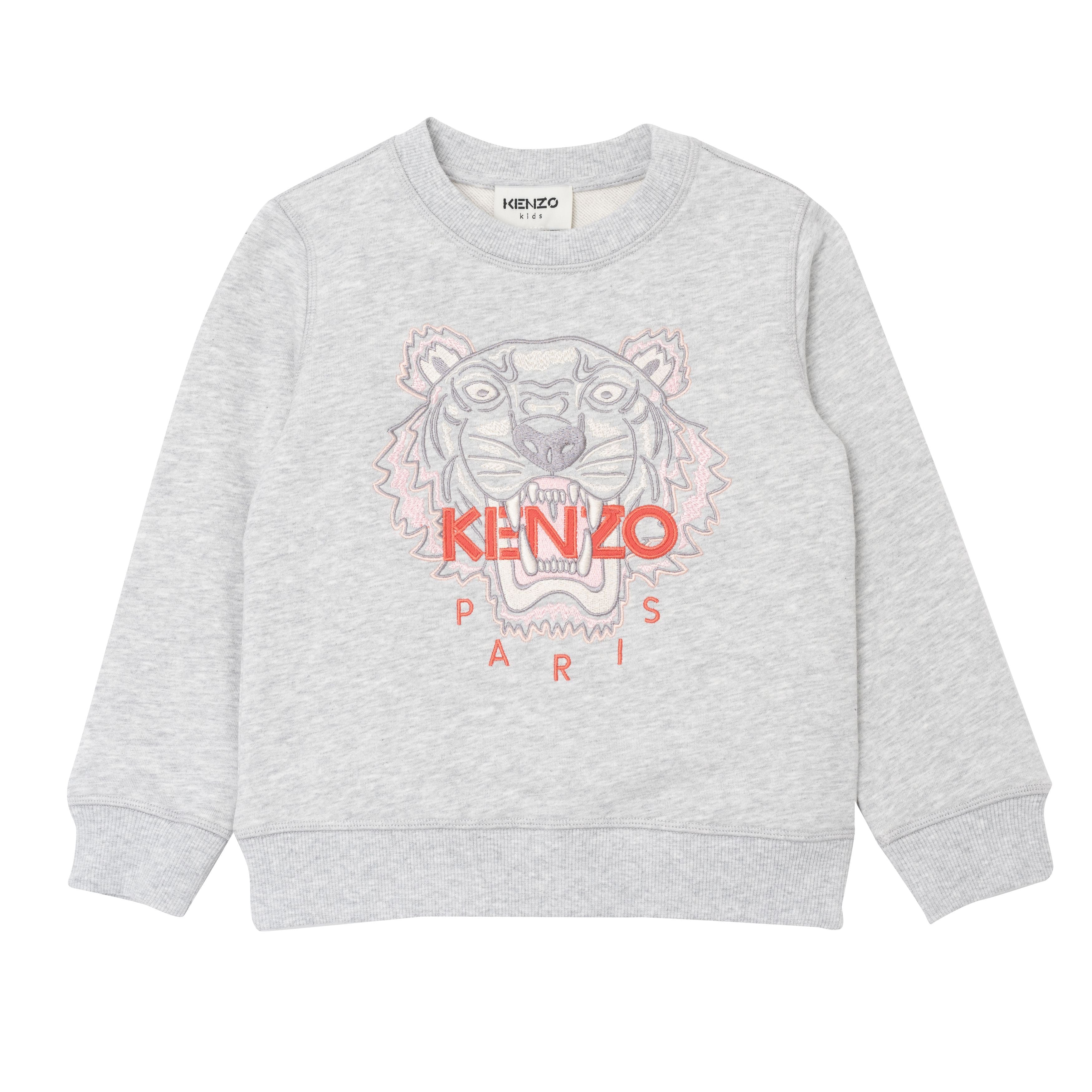 KENZO GIRLS SS23 TIGER EMBROIDERED SWEATSHIRT ModaBambini